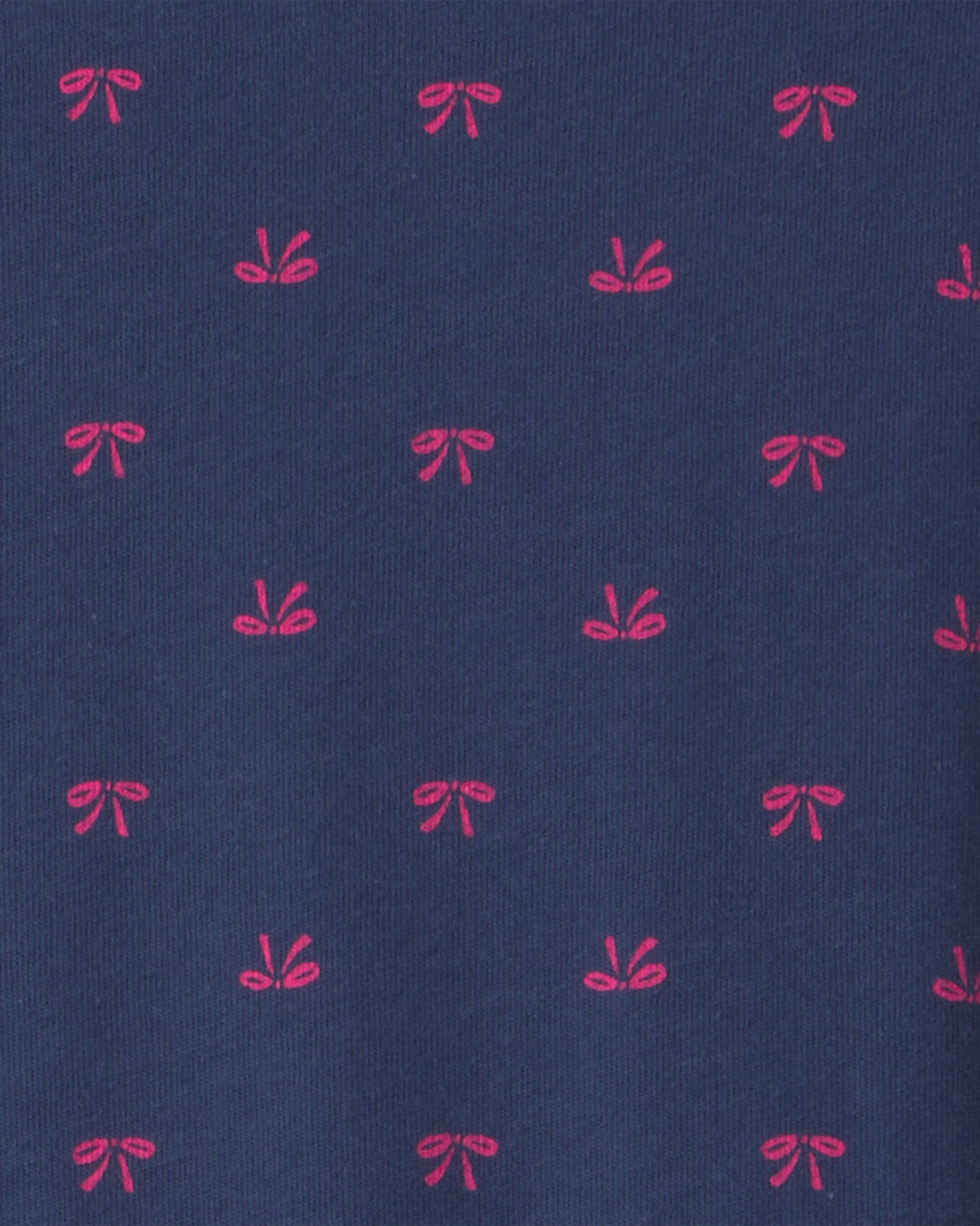 Toddler Girl Bow Long-Sleeve Peplum Top - Navy Blue