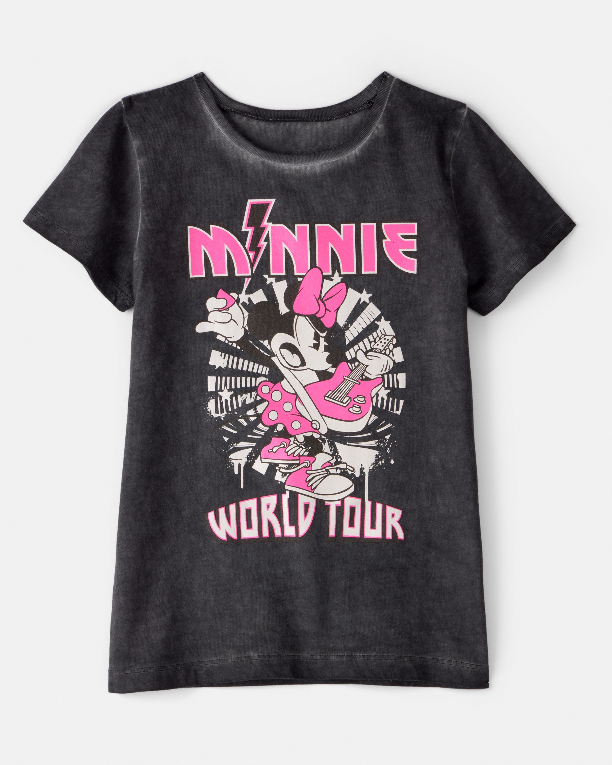 Girls Disney© Minnie Mouse Music Short-Sleeve Graphic Tee - Black/Pink