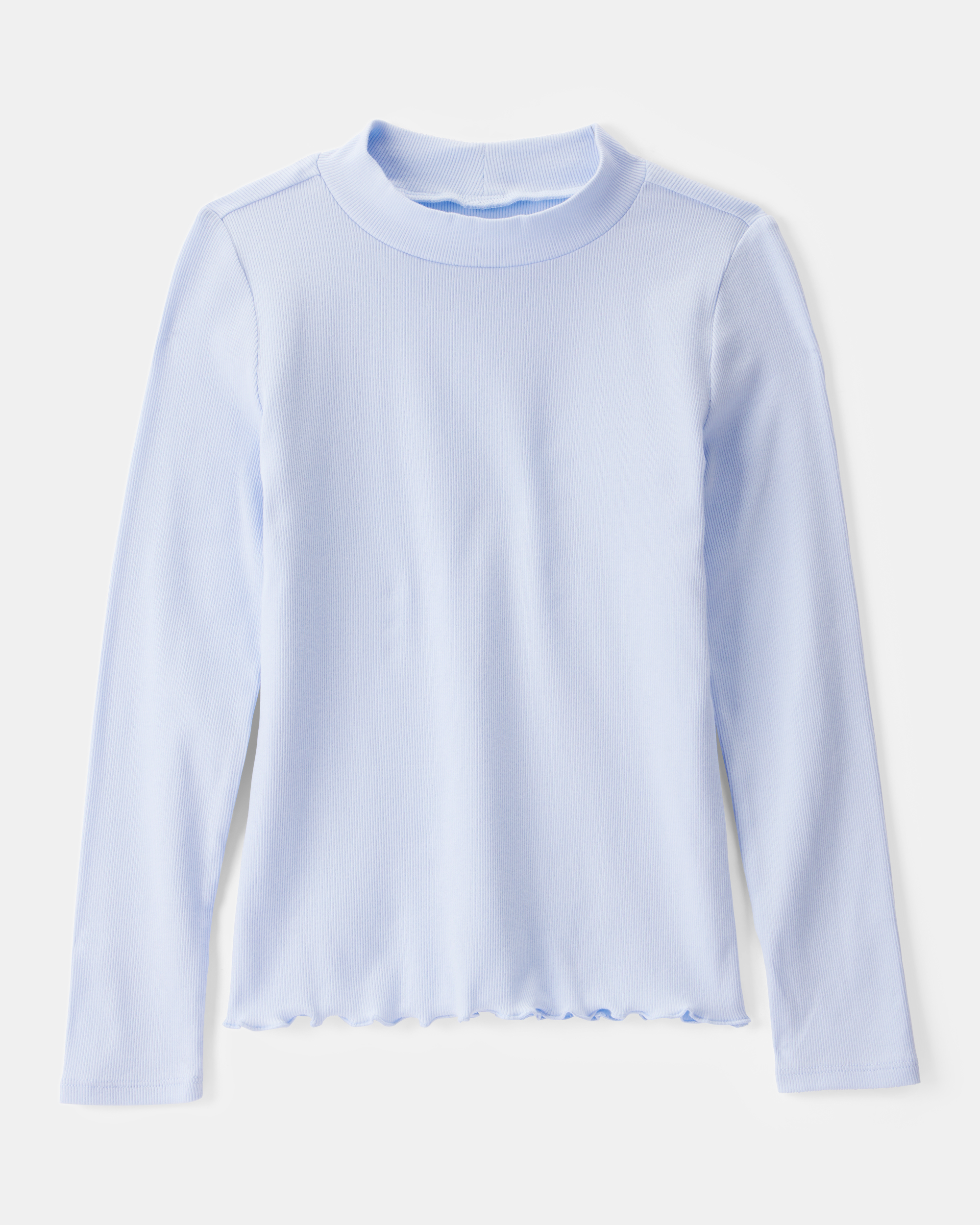 Girls Mock Neck Long-Sleeve Top - Blue