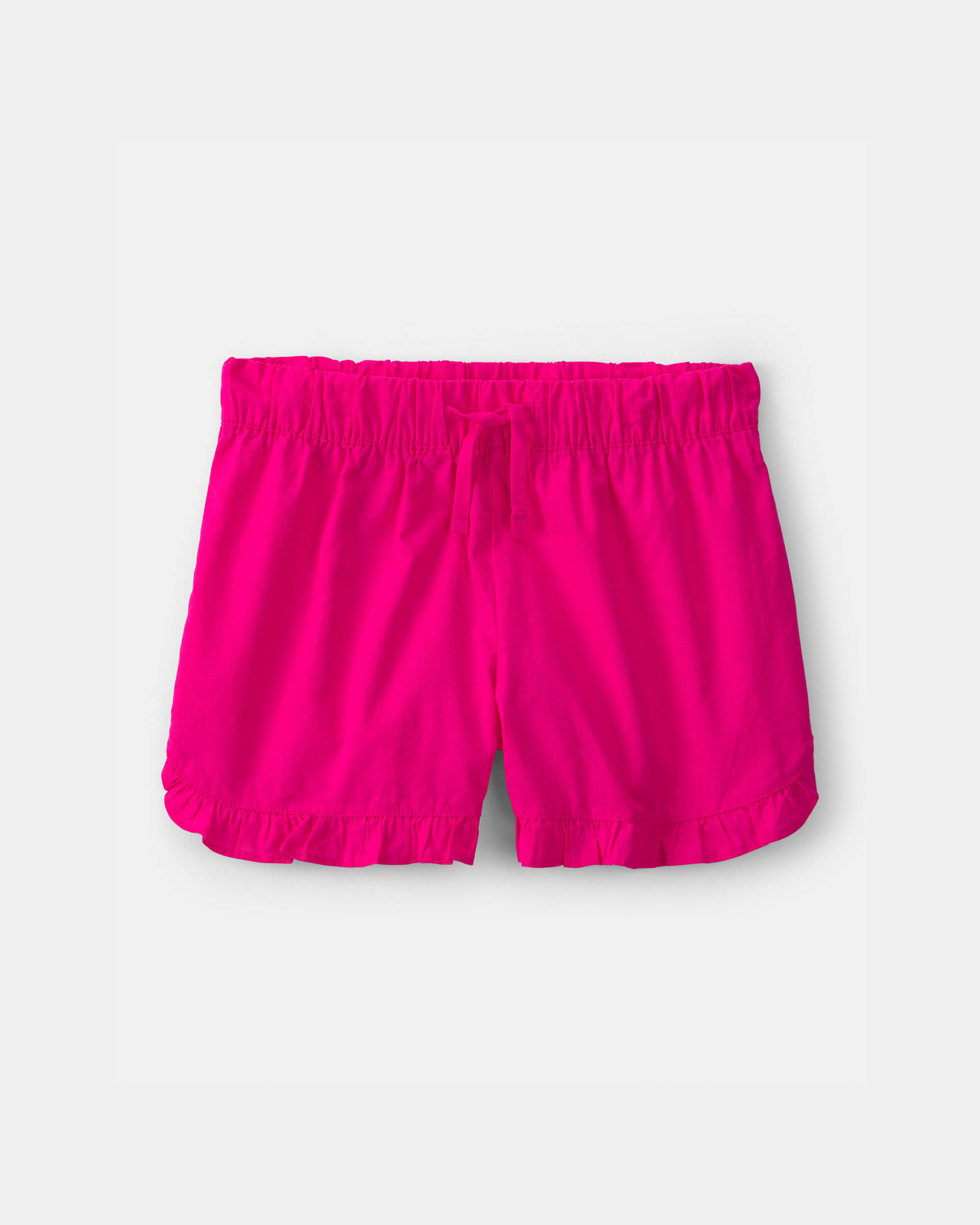 Girls Ruffle-Trim Shorts - Fuchsia