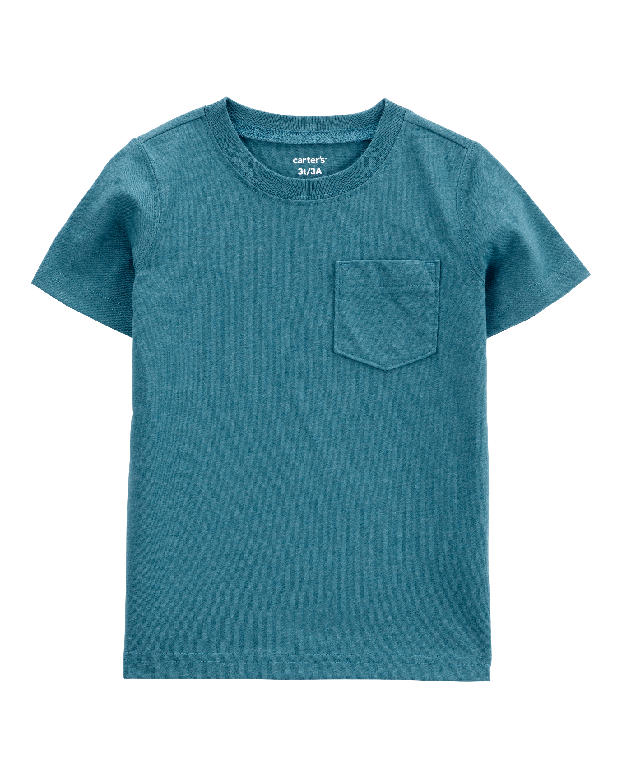 Toddler Solid Short-Sleeve Pocket Tee - Teal