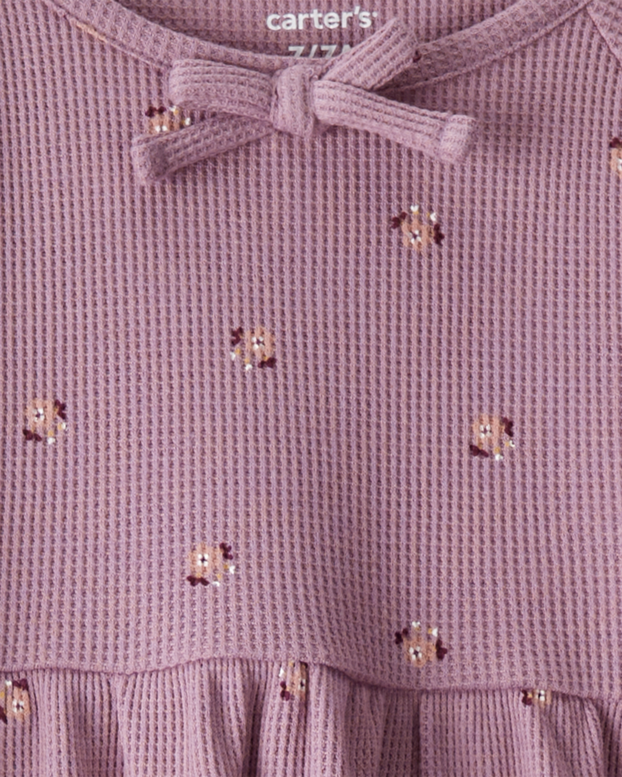 Girls Thermal Fashion Top & Flared Pant Set - Purple