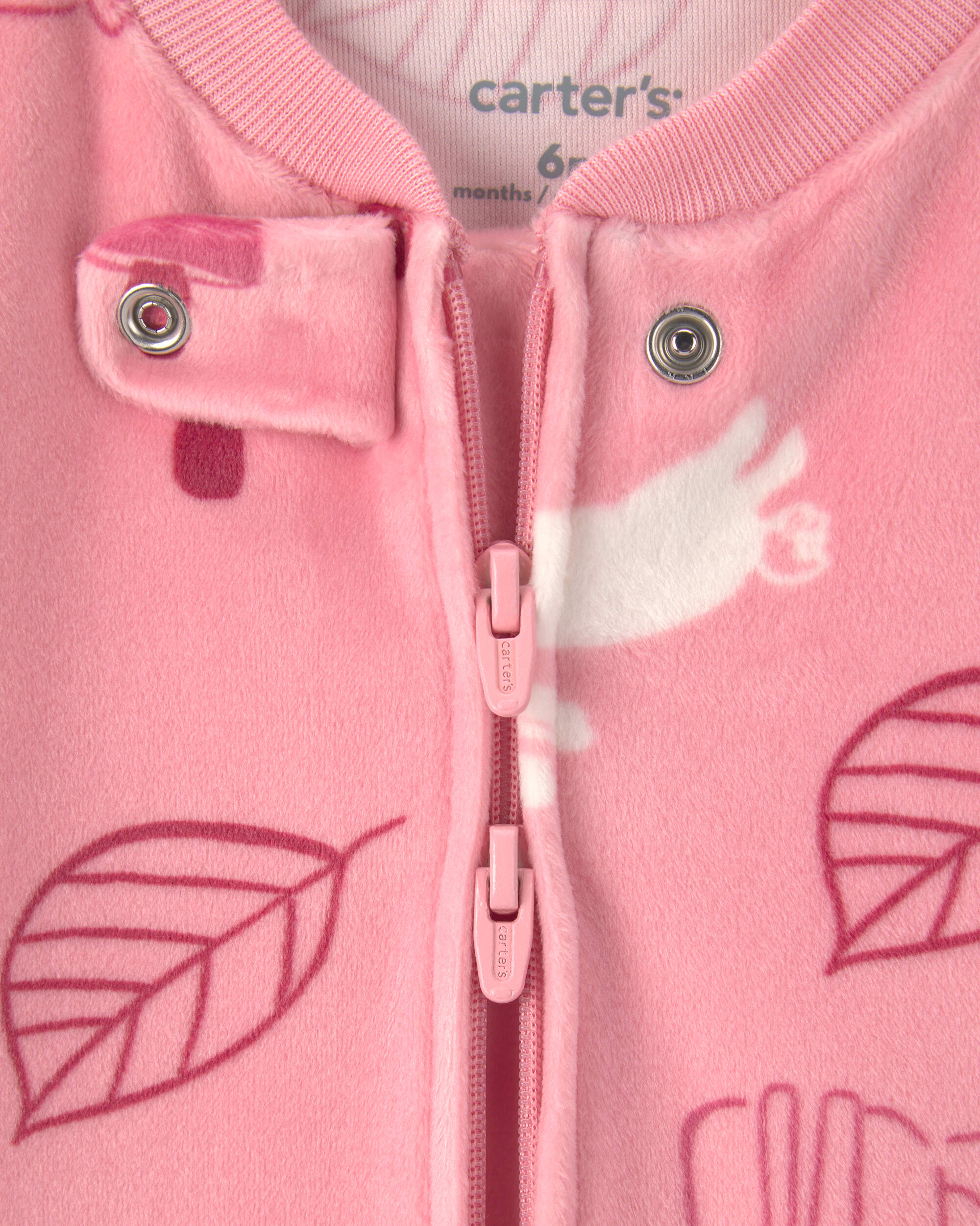 Baby Girl Autumn 2-Zip DreamPlush Sleeper - Pink