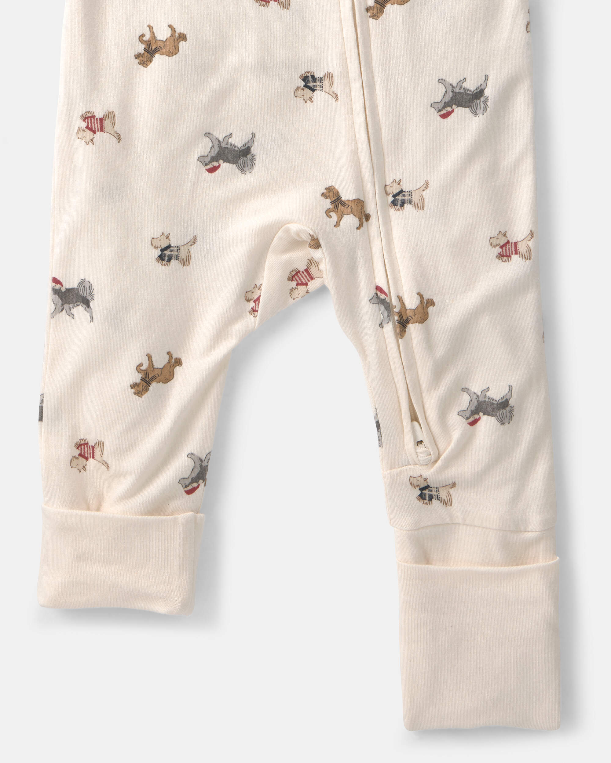 Baby Dog PurelySoft™ 2-Way Zip Sleep & Play Pyjamas - Cream