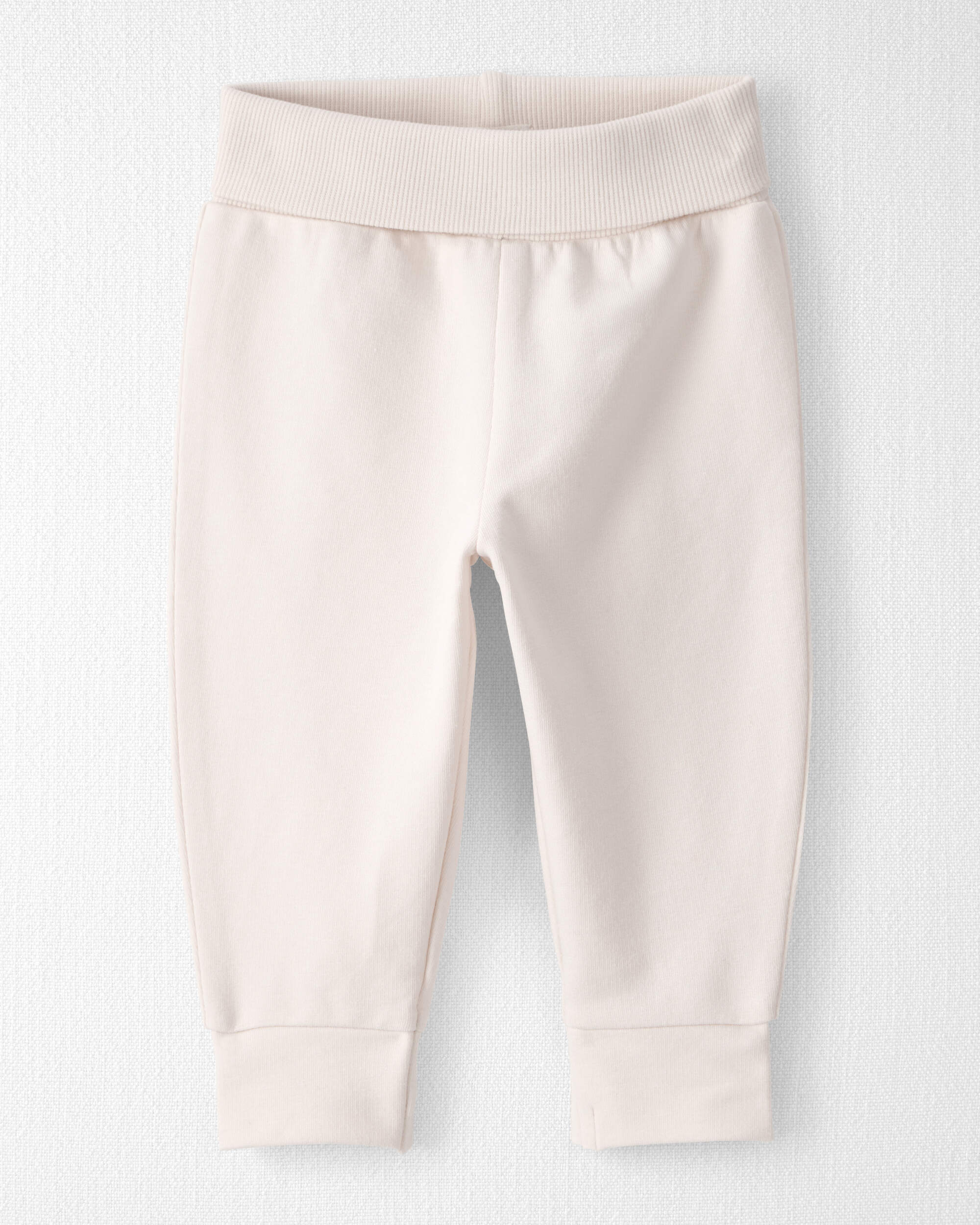 Baby Organic Cotton Knit Pants Cream