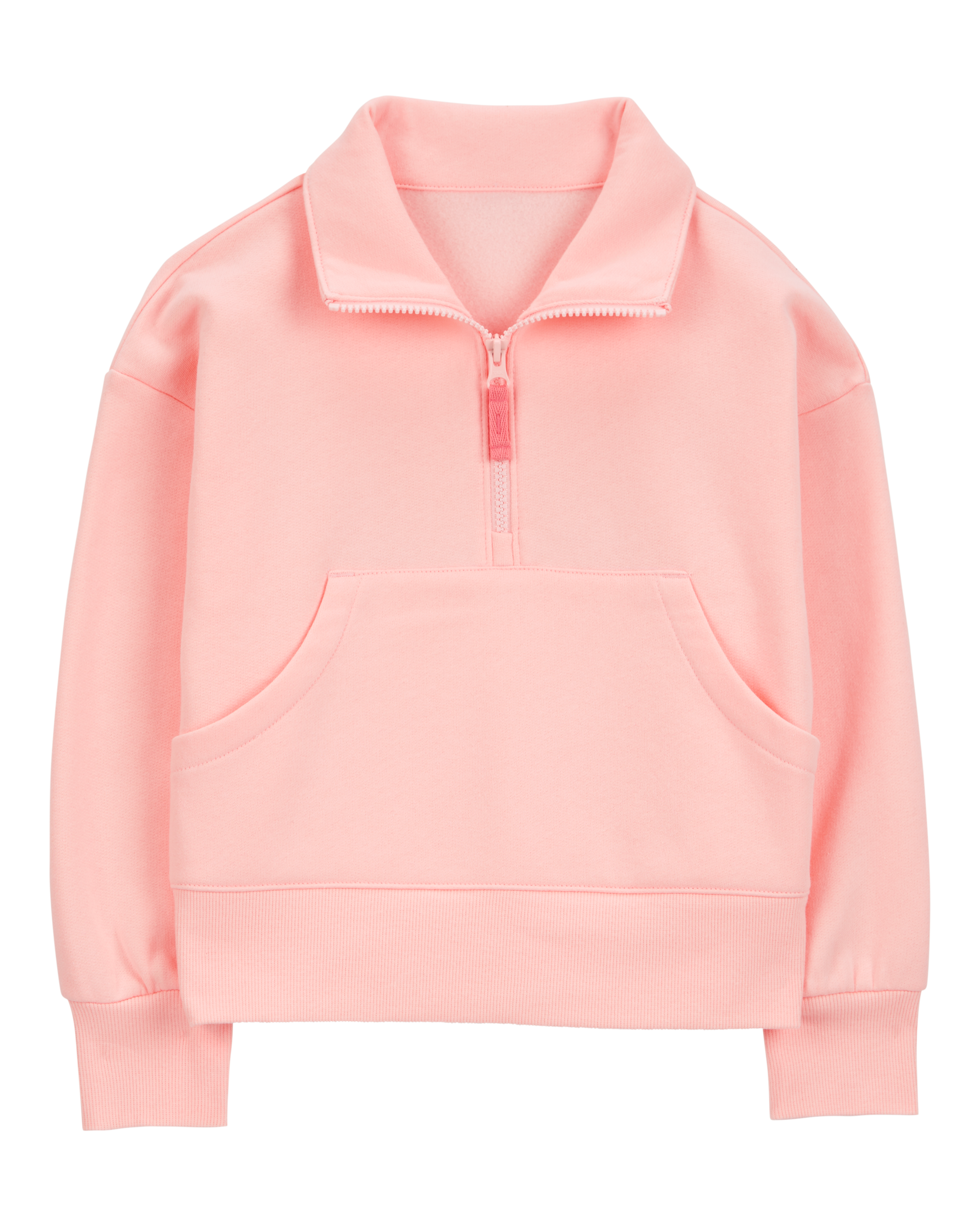 Kid Half-Zip Fleece Pullover - Pink