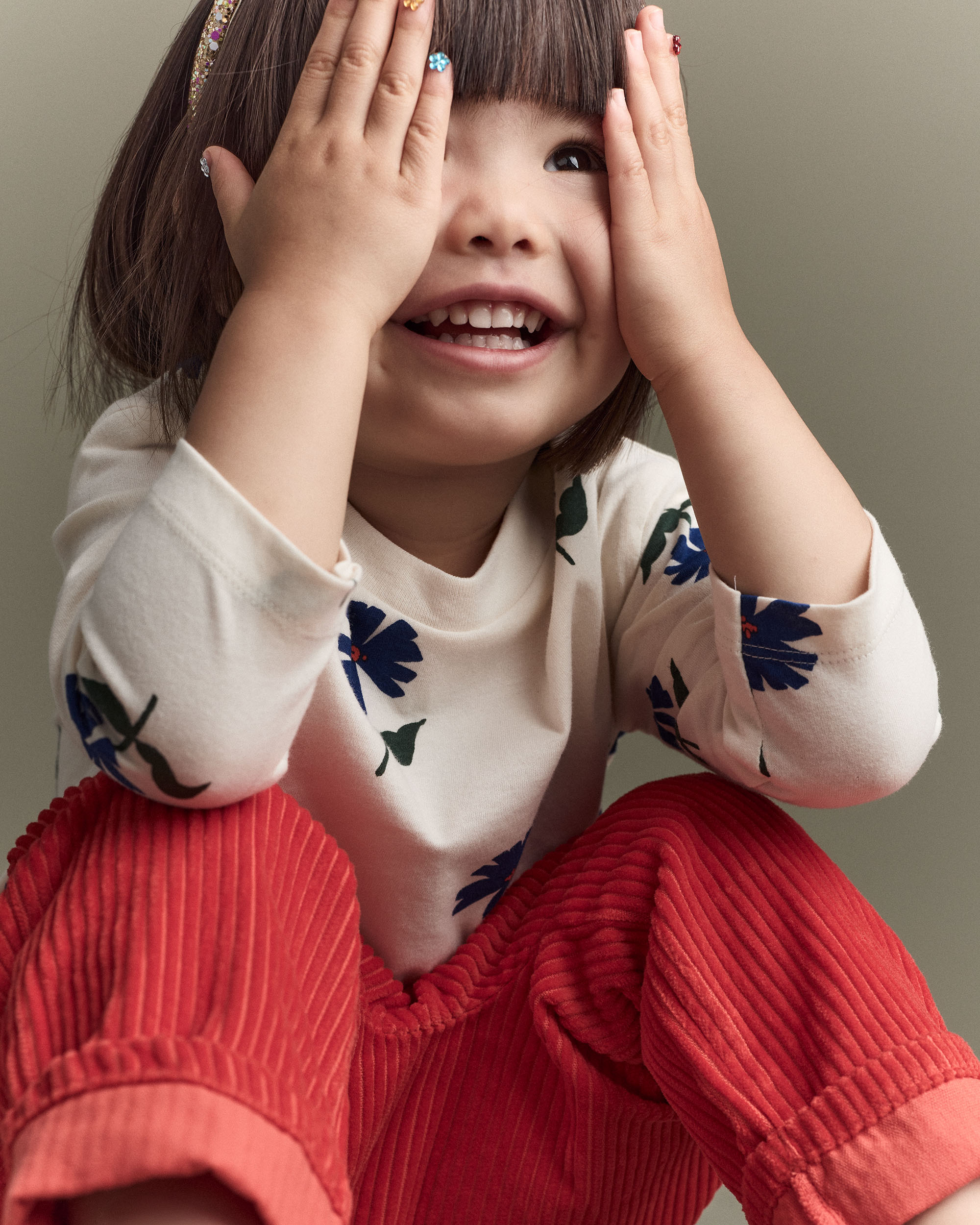Toddler Corduroy Playground Pant - Orange