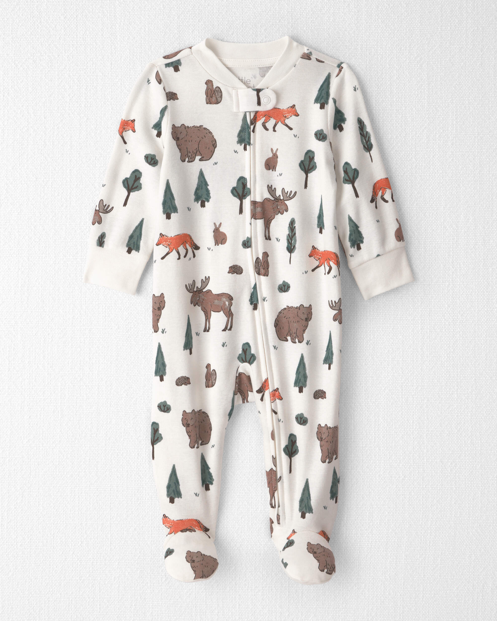 Baby Organic Cotton Sleeper Woodland Creatures