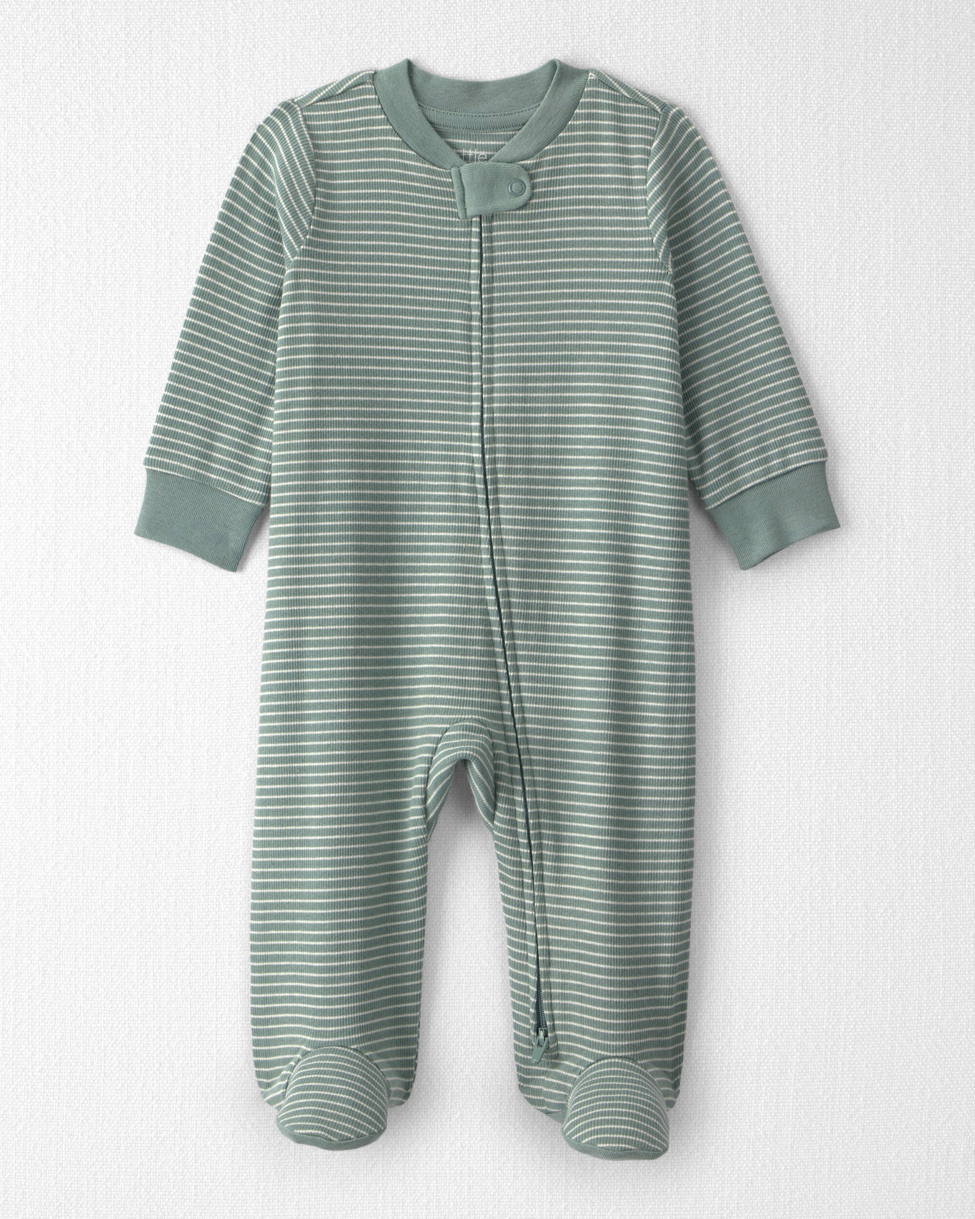 Baby Organic Cotton Ribbed Sleeper Stripes