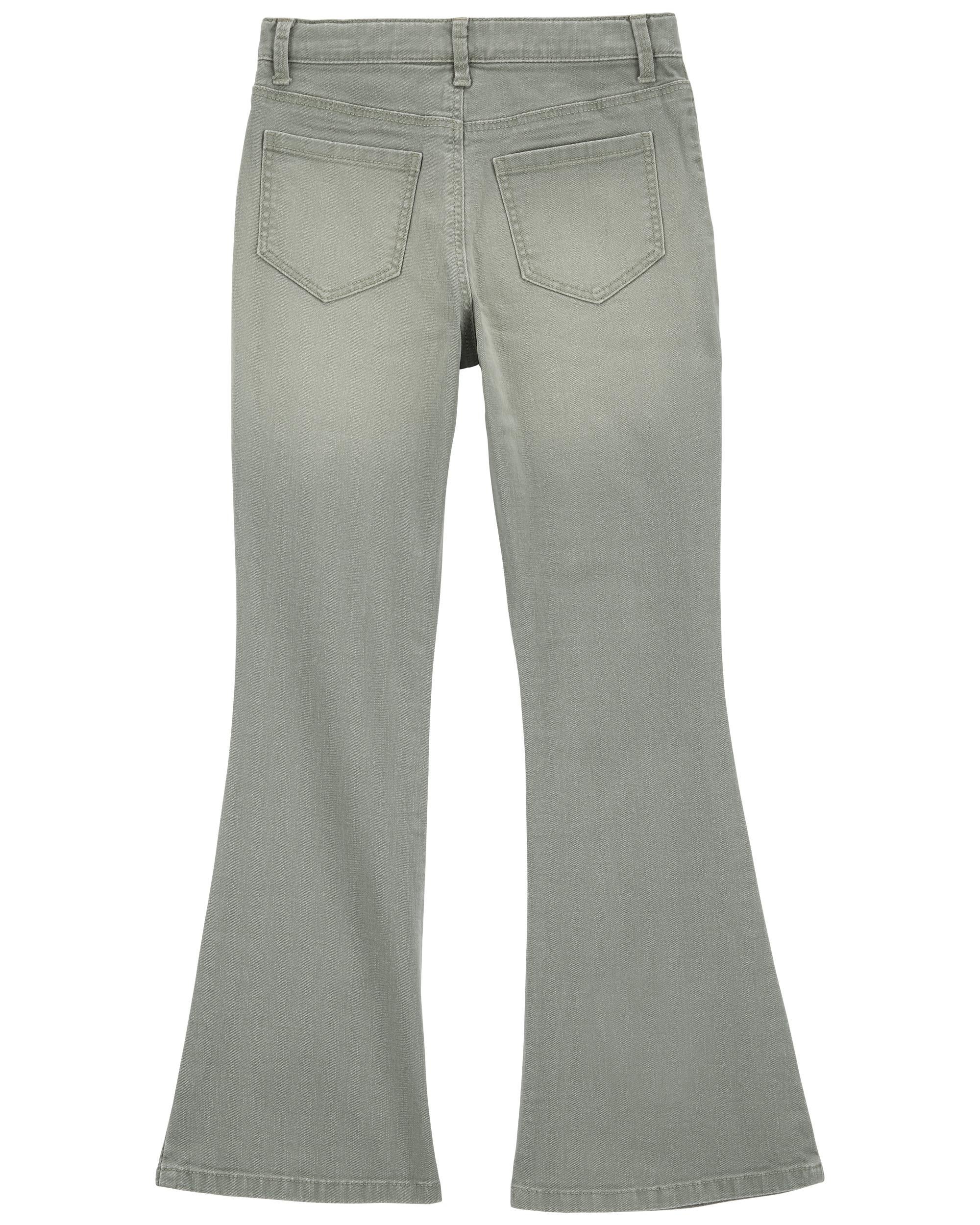 Grey flare jeans online
