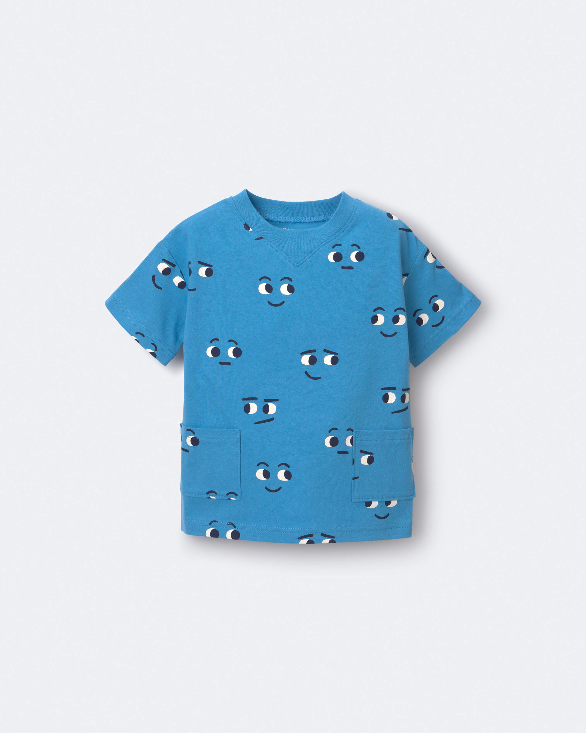 Toddler Otter Pocket Tee Face Print - Blue