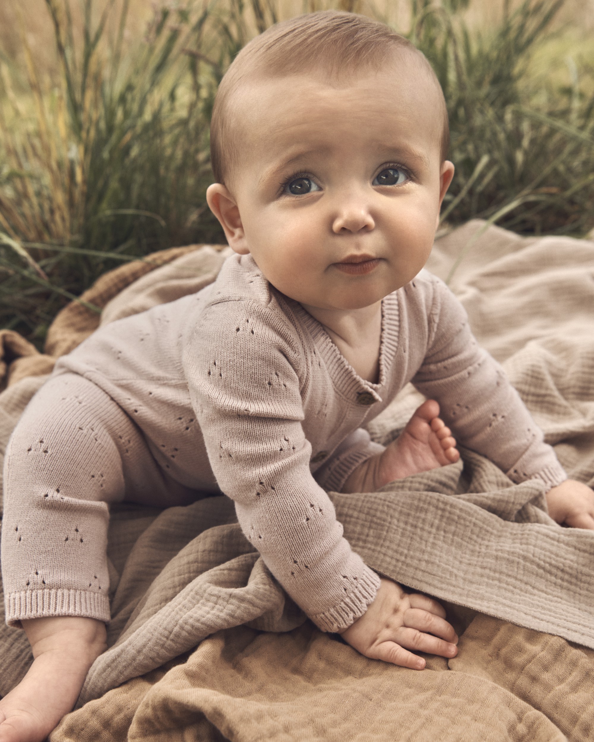 Baby Organic Cotton Sweater Knit Pointelle Jumpsuit | Carter's