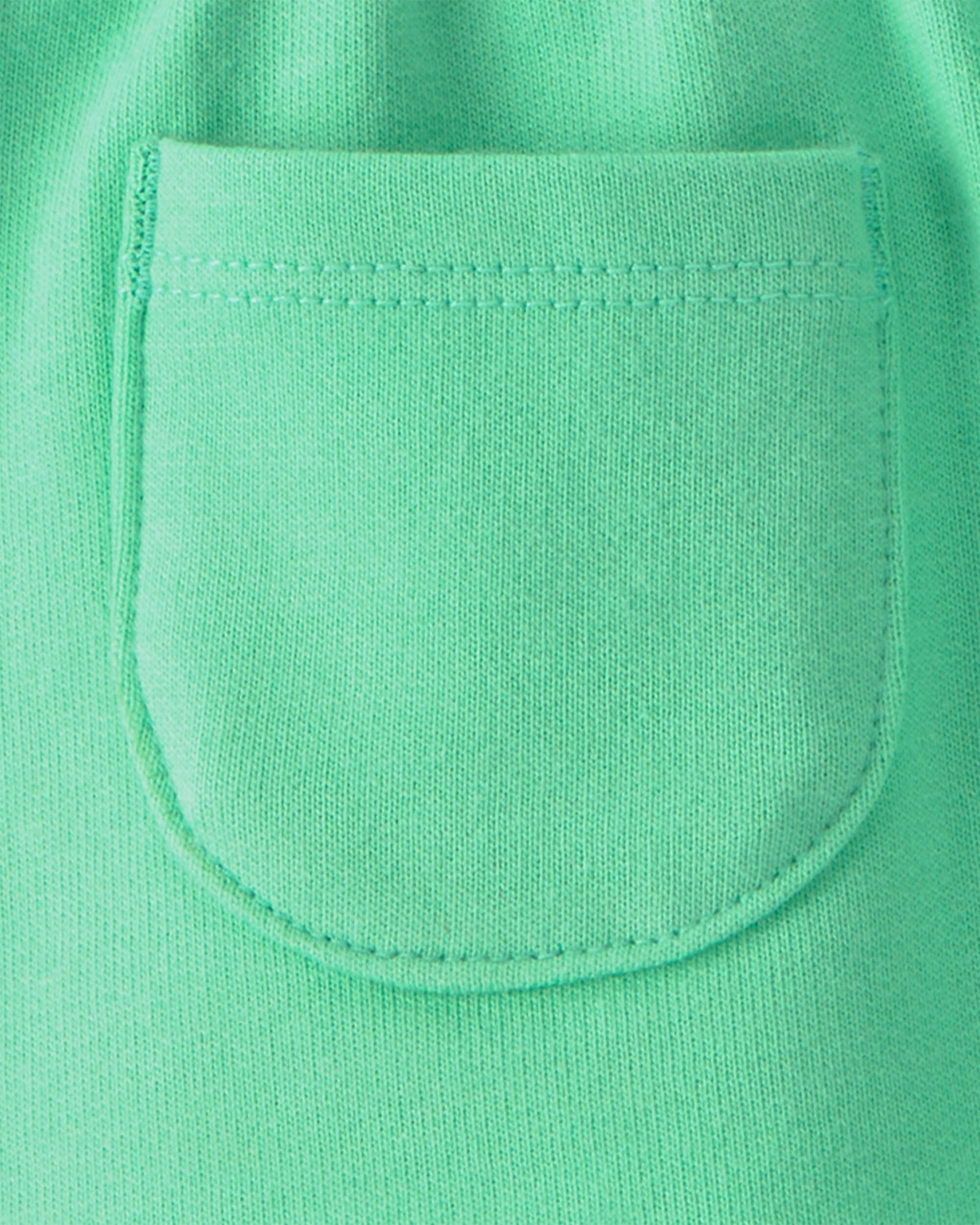 Baby Girl 2-Piece Fish Ruffle Top & Short Set - Green/White