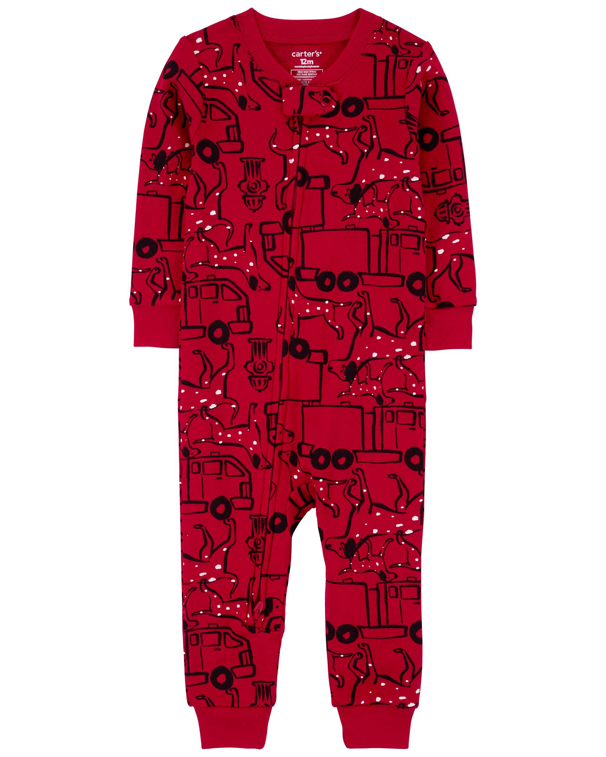1-Piece Trucks 100% Snug Fit Cotton Footless Pyjamas