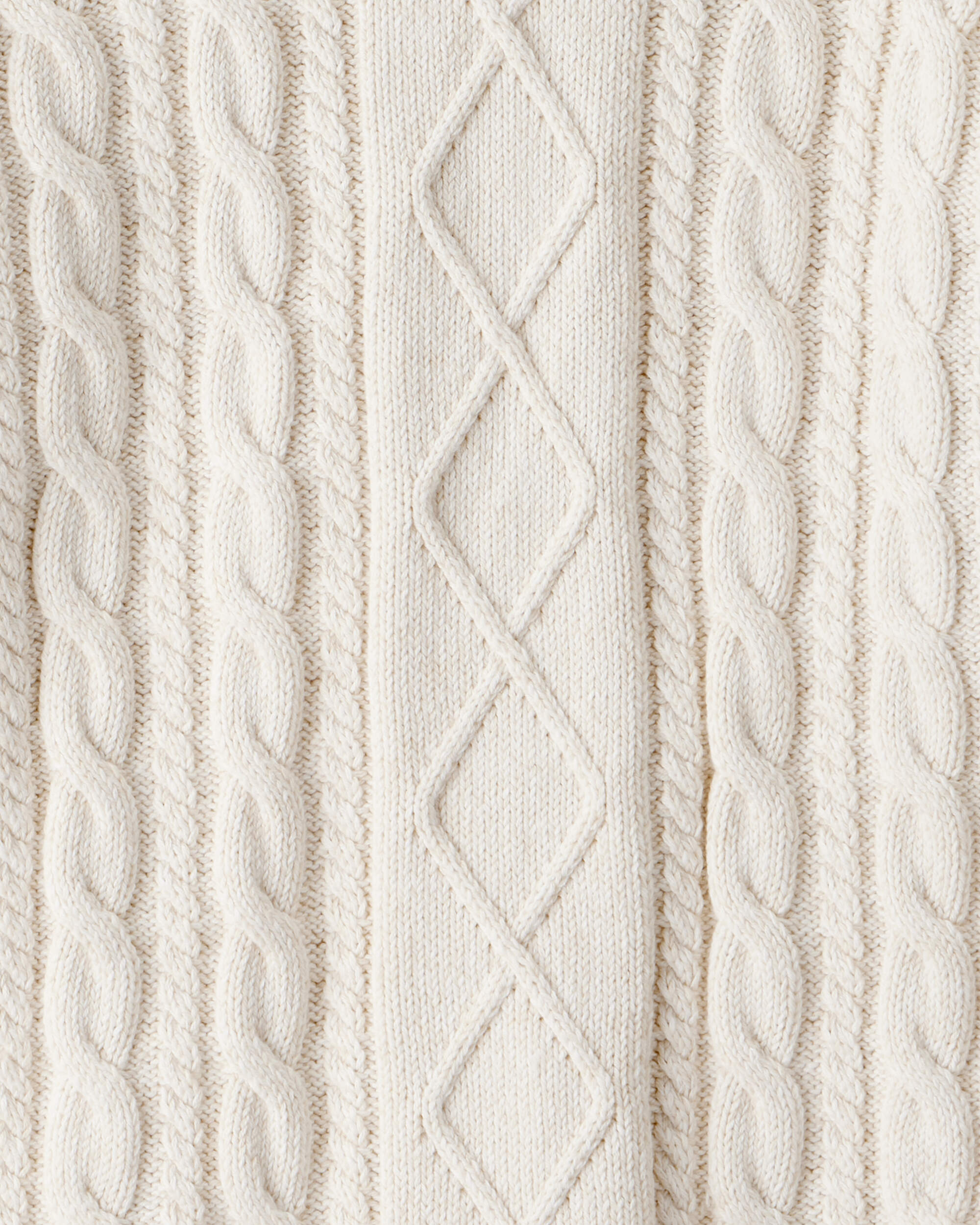 Kid Organic Cotton Cable Knit Sweater