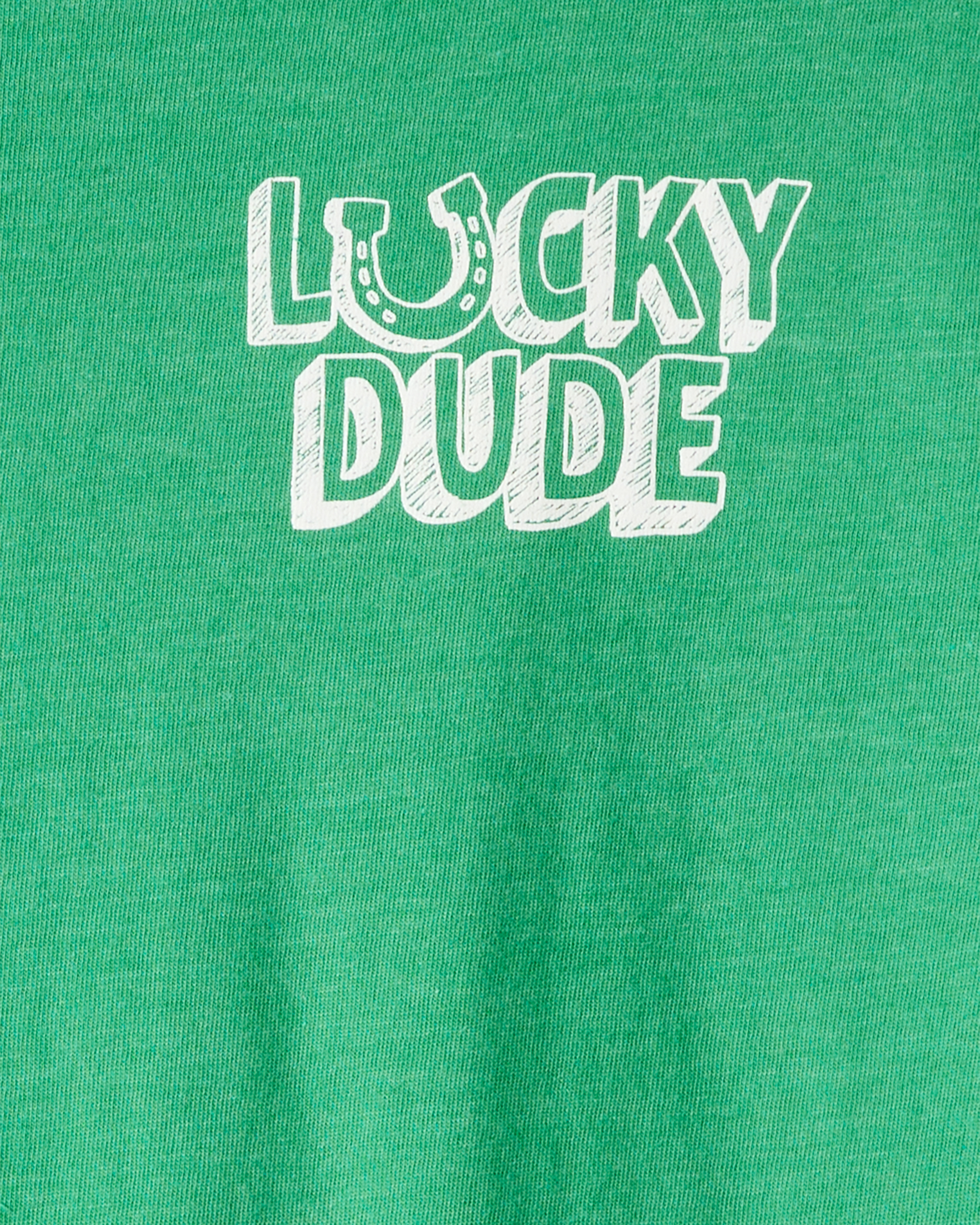 Boys Lucky Dude Long-Sleeve Graphic Tee - Green