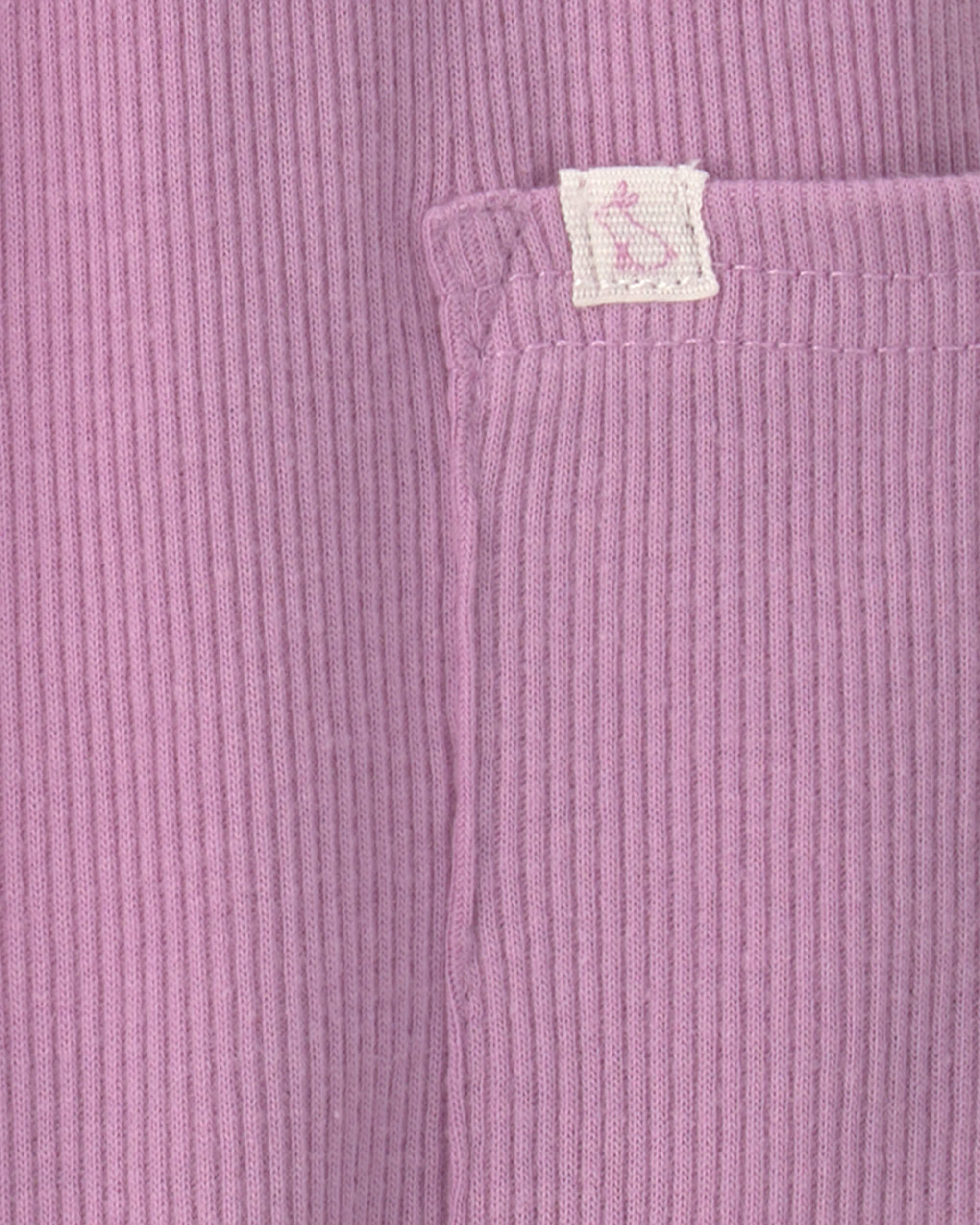 Baby Girl 2-Piece Long-Sleeve Overall Set - Purple