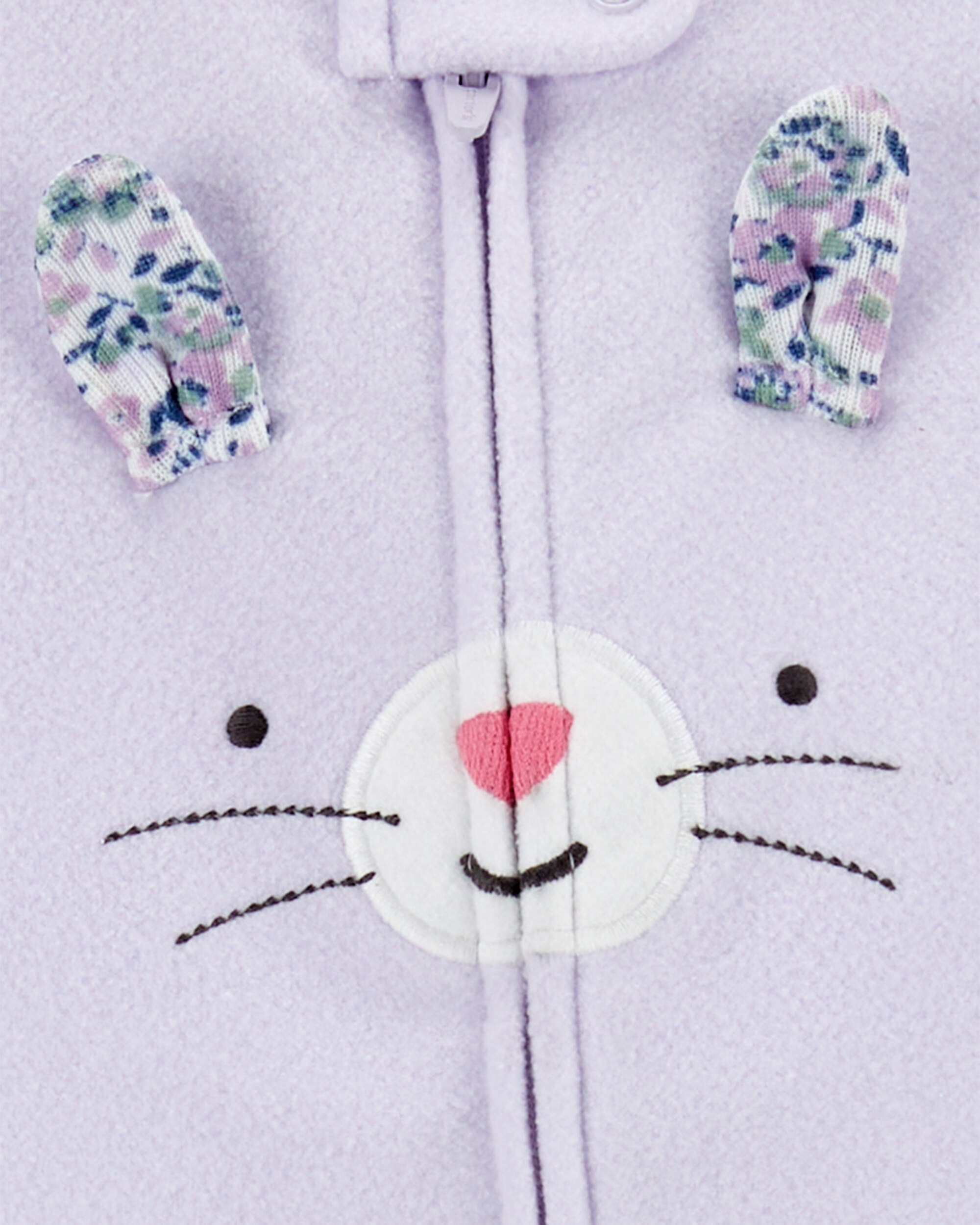 Purple Baby Bunny Fleece Zip Up Footie Sleeper Pyjamas Carter s Oshkosh Canada
