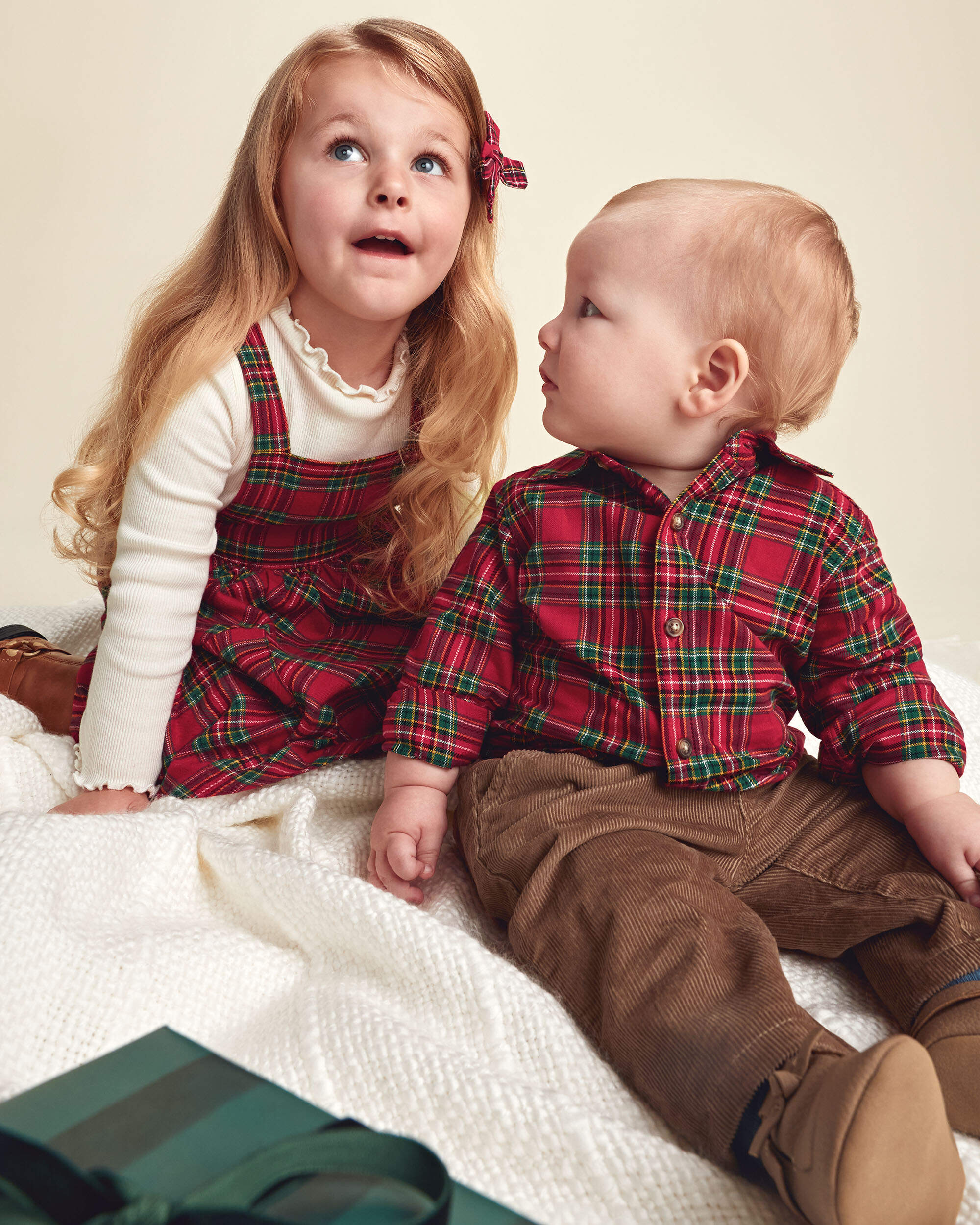 Toddler Boy Plaid Button-Down Shirt - Red