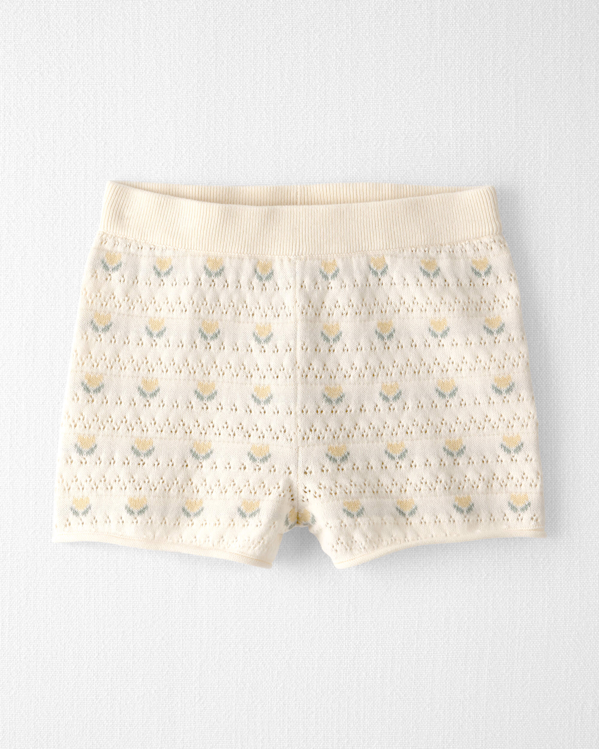 Toddler Girl Organic Cotton Sweater Knit Set Honey Floral Print