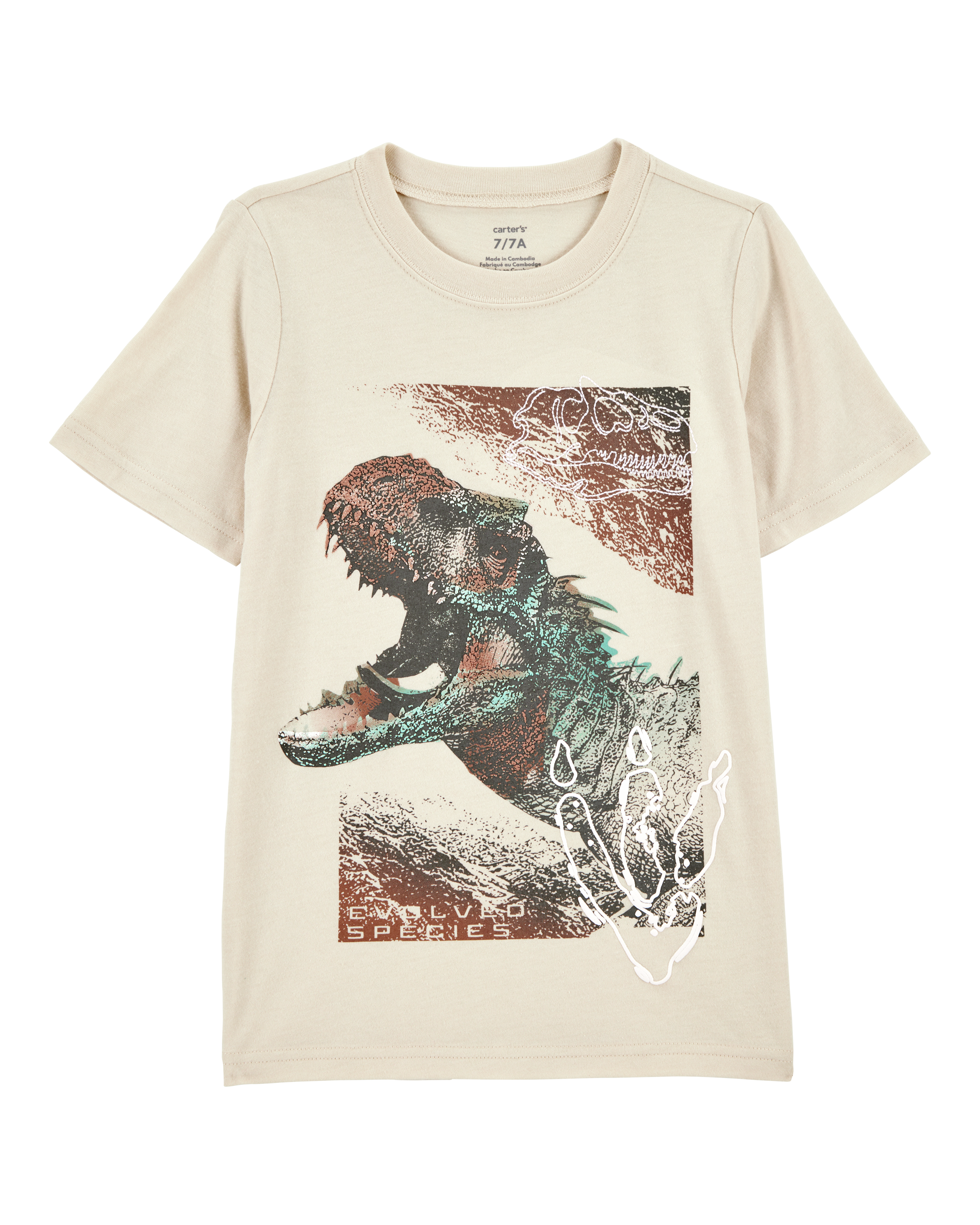Kid Short-Sleeve Dinosaur Tee - Ivory
