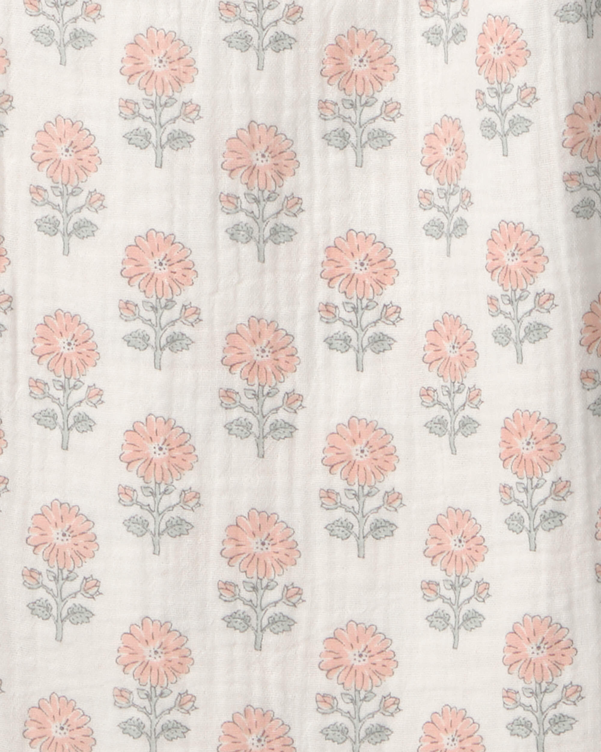 Girls Organic Cotton Gauze Jumpsuit Rosebud Petal Print