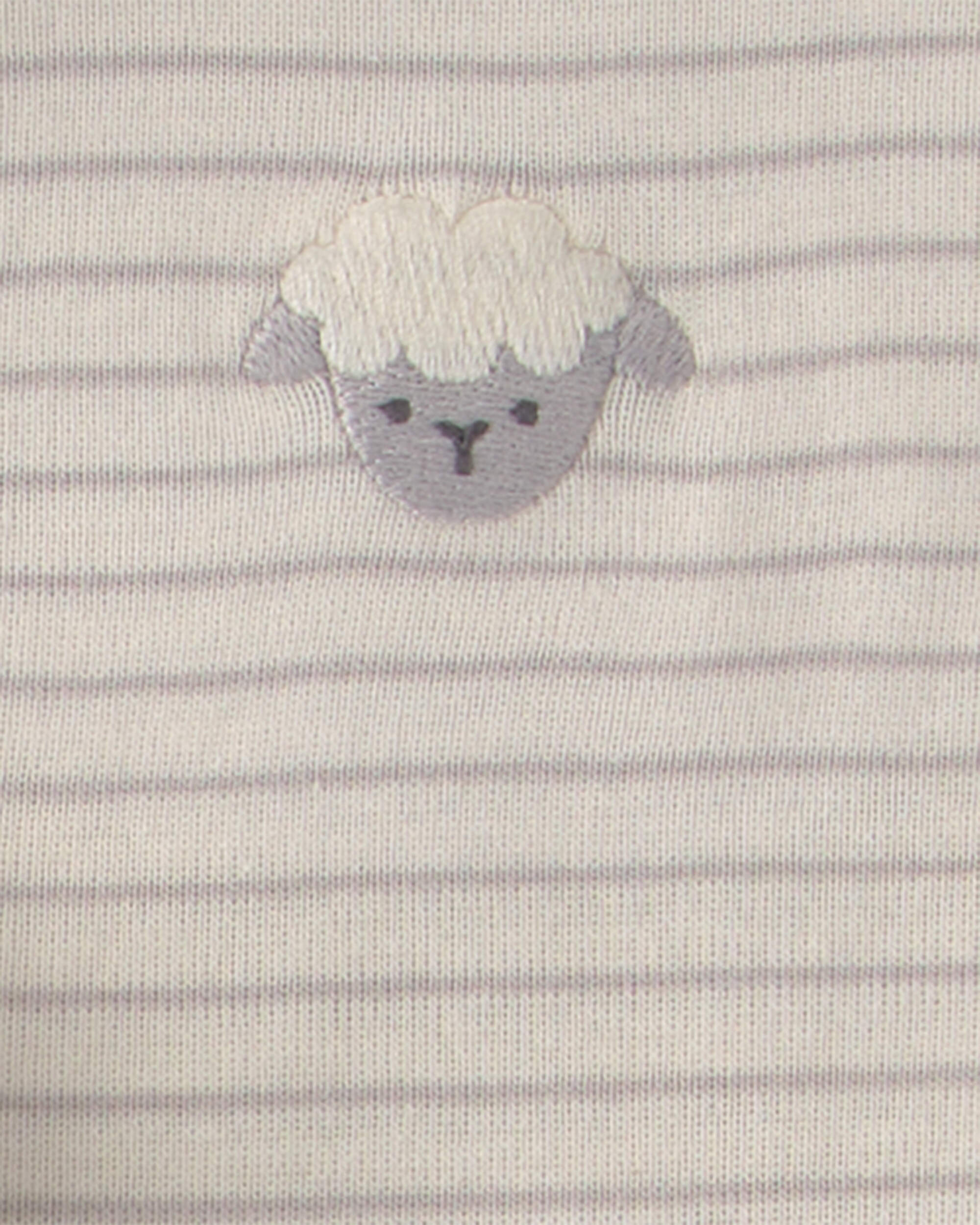 Baby 3-Piece Sheep Terry Short-Sleeve Layering Set - Ivory