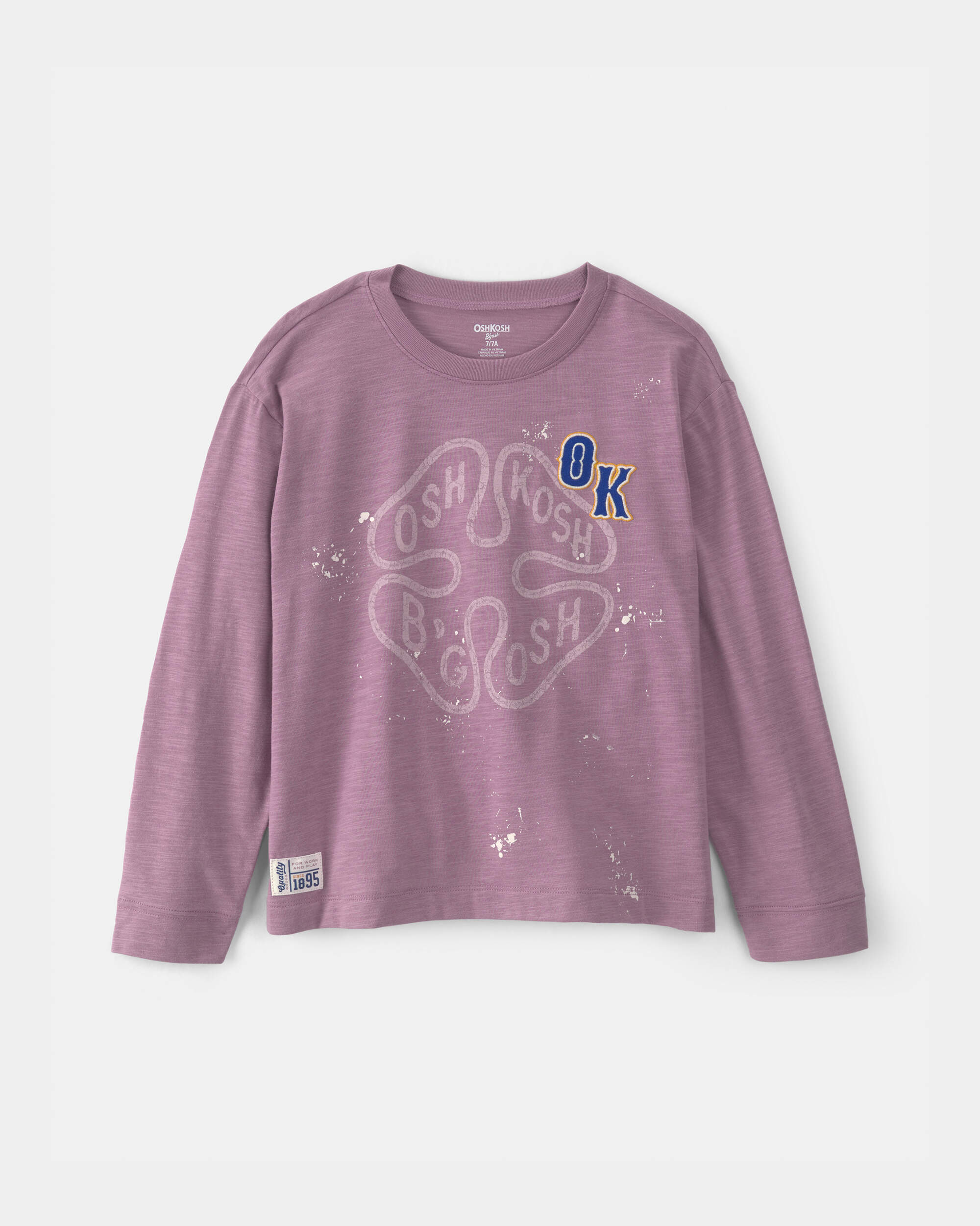 Girls OshKosh Logo Graphic Tee - Purple, , hi-res
