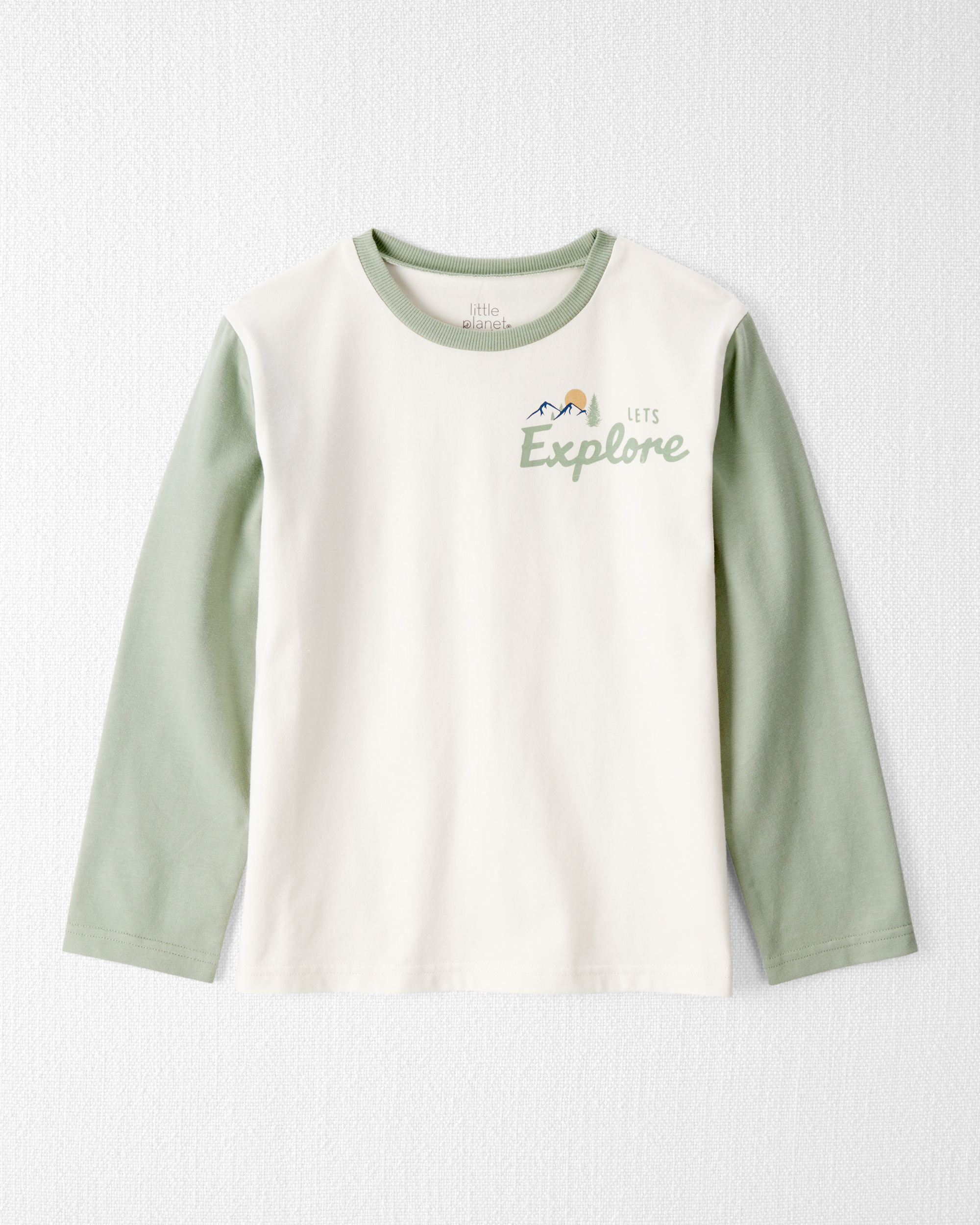 Kid Organic Cotton Let's Explore Long-Sleeve Tee