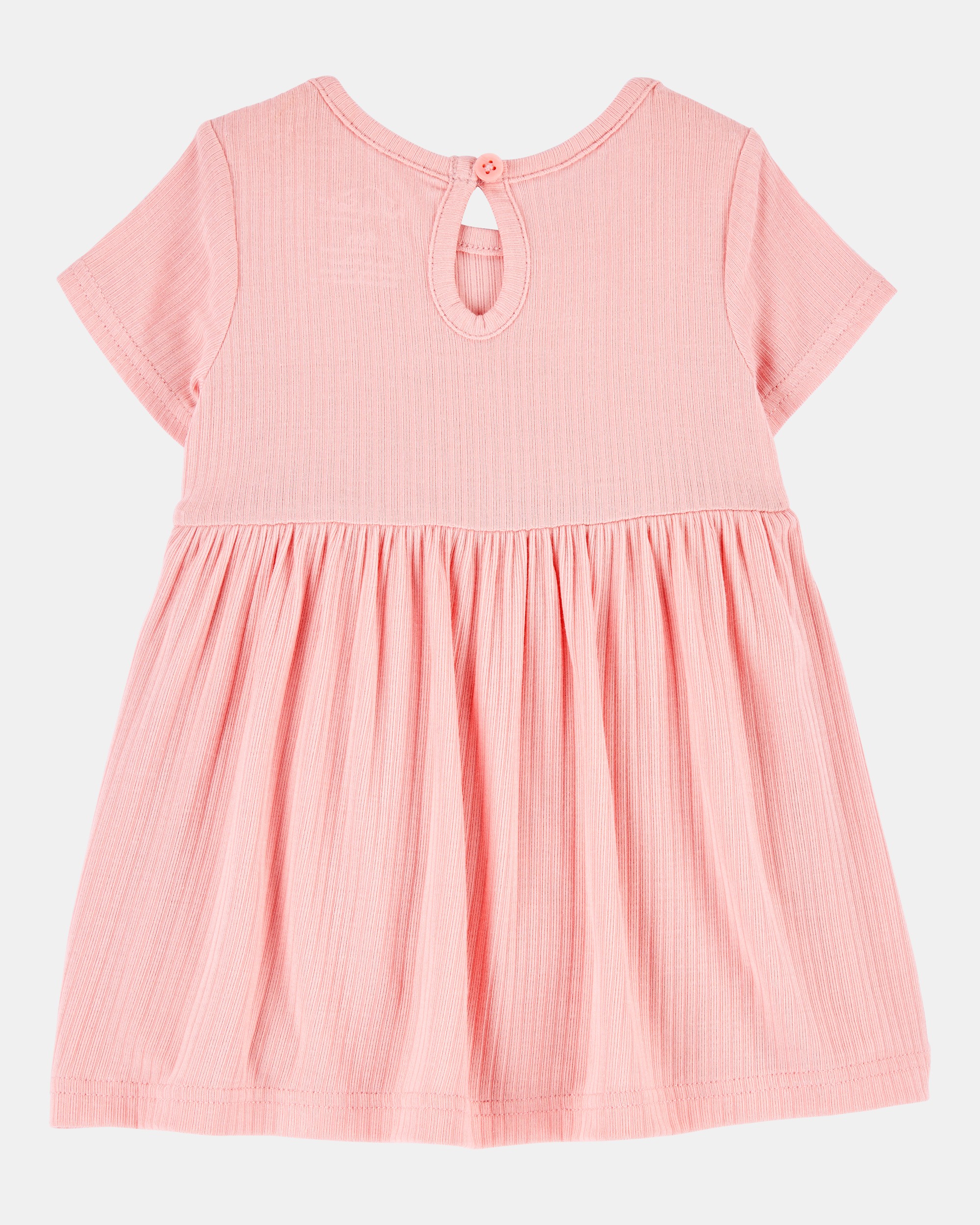 Baby Girl Solid Bodysuit Dress - Pink