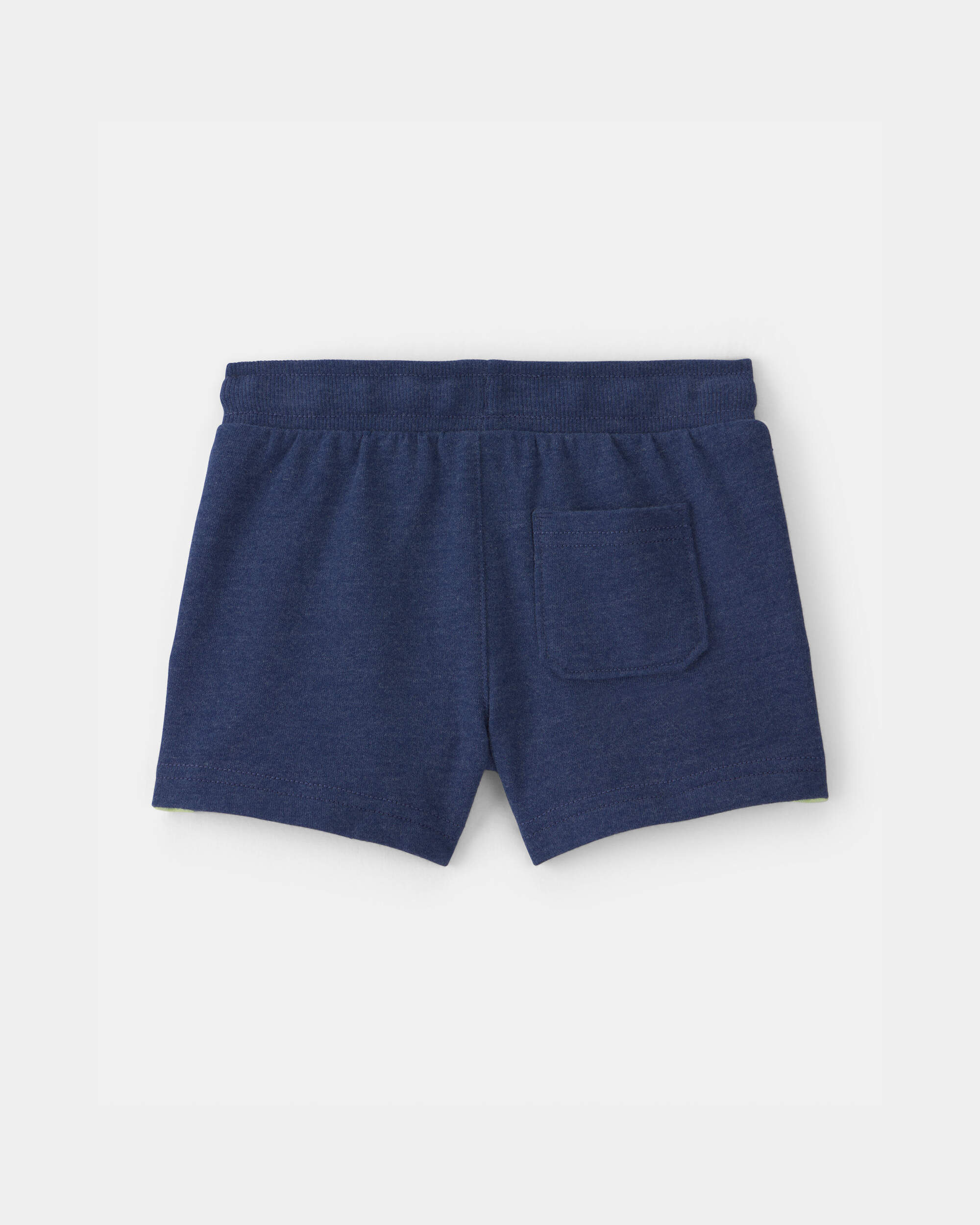 Baby Boy Dinosaur Soccer French Terry Shorts - Navy Blue