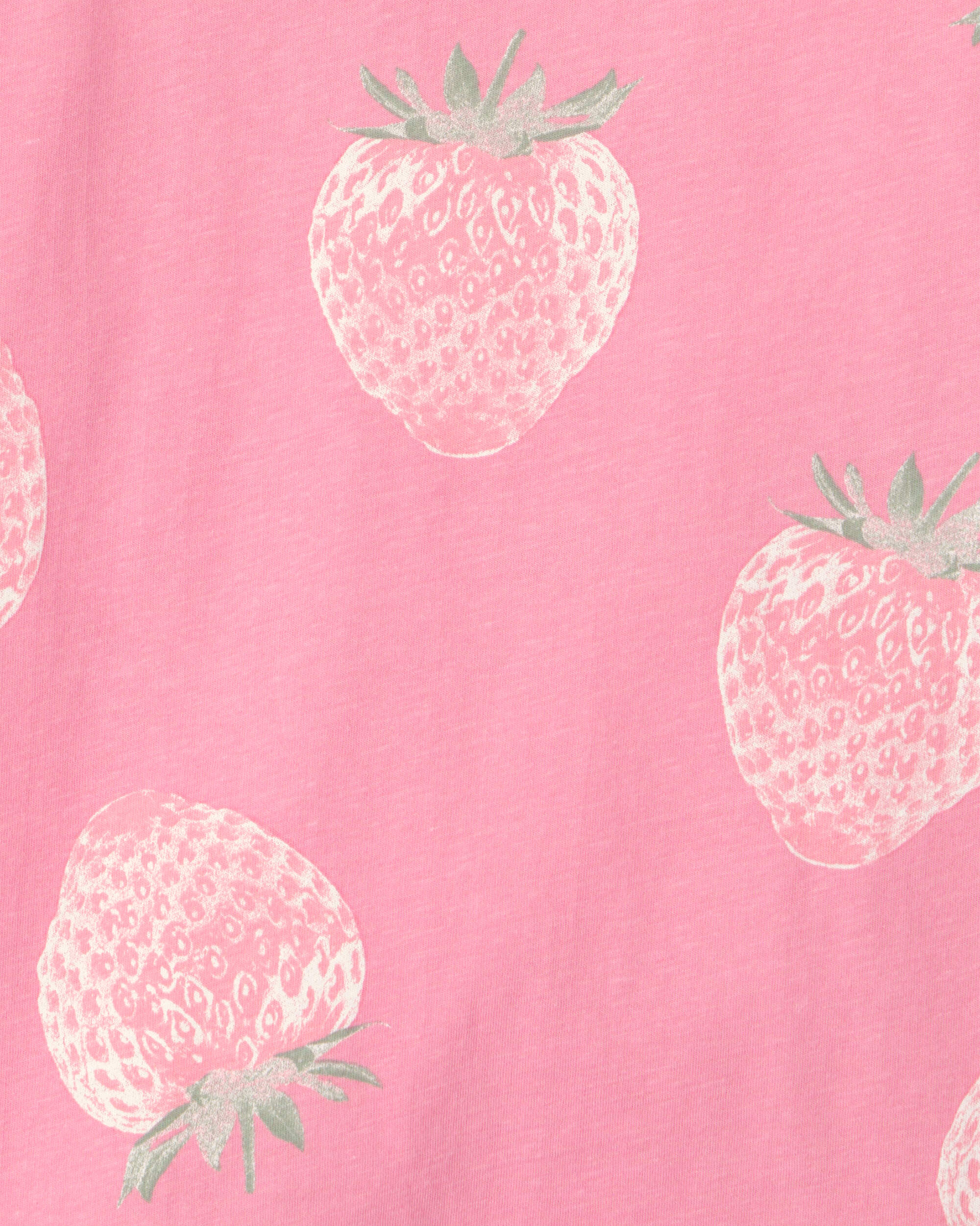 Girls Strawberry Top - Pink