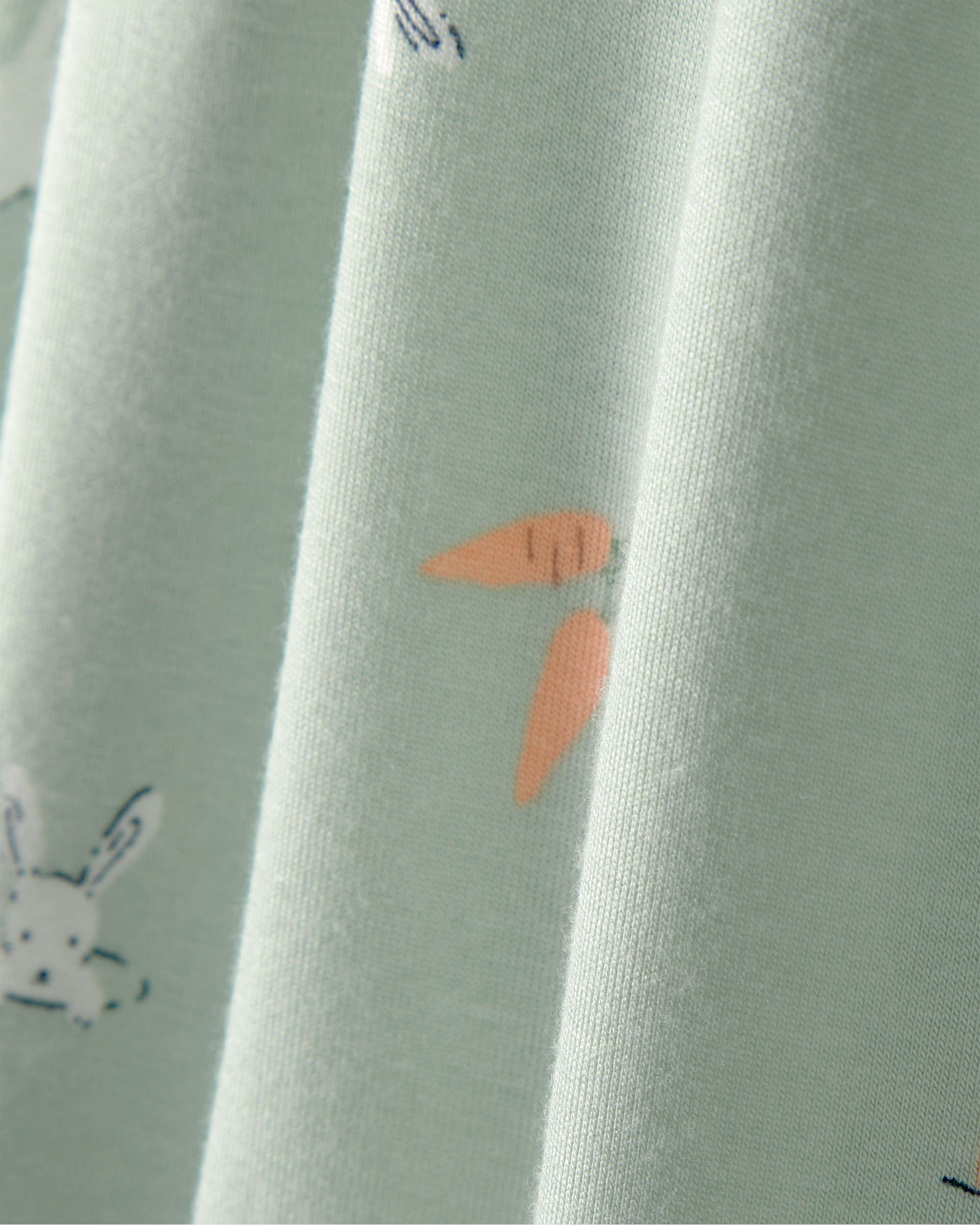 Baby Girl Bunny Short-Sleeve Bodysuit Dress - Green