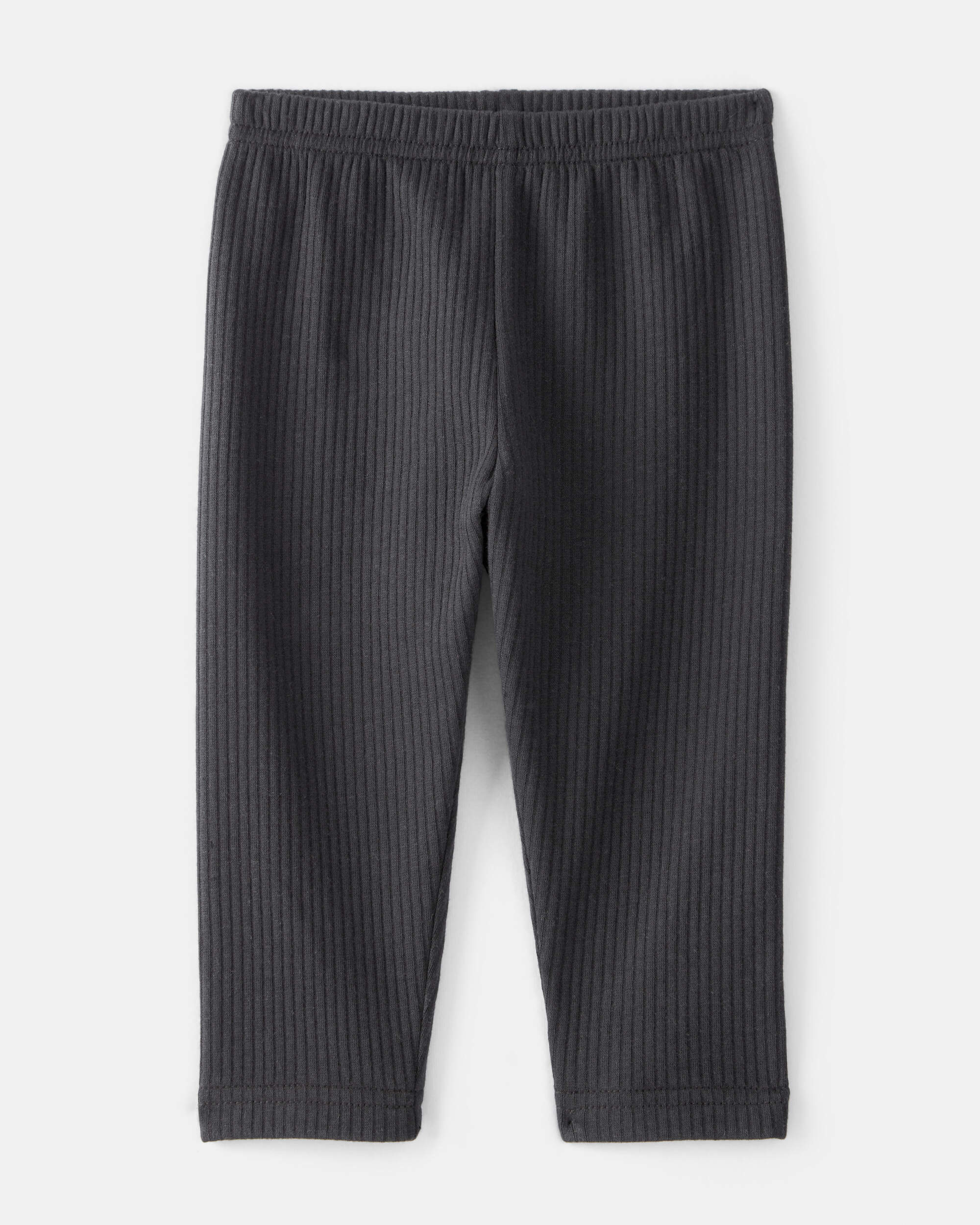 Baby Girl Pull-On Stretch Cozy Leggings - Black