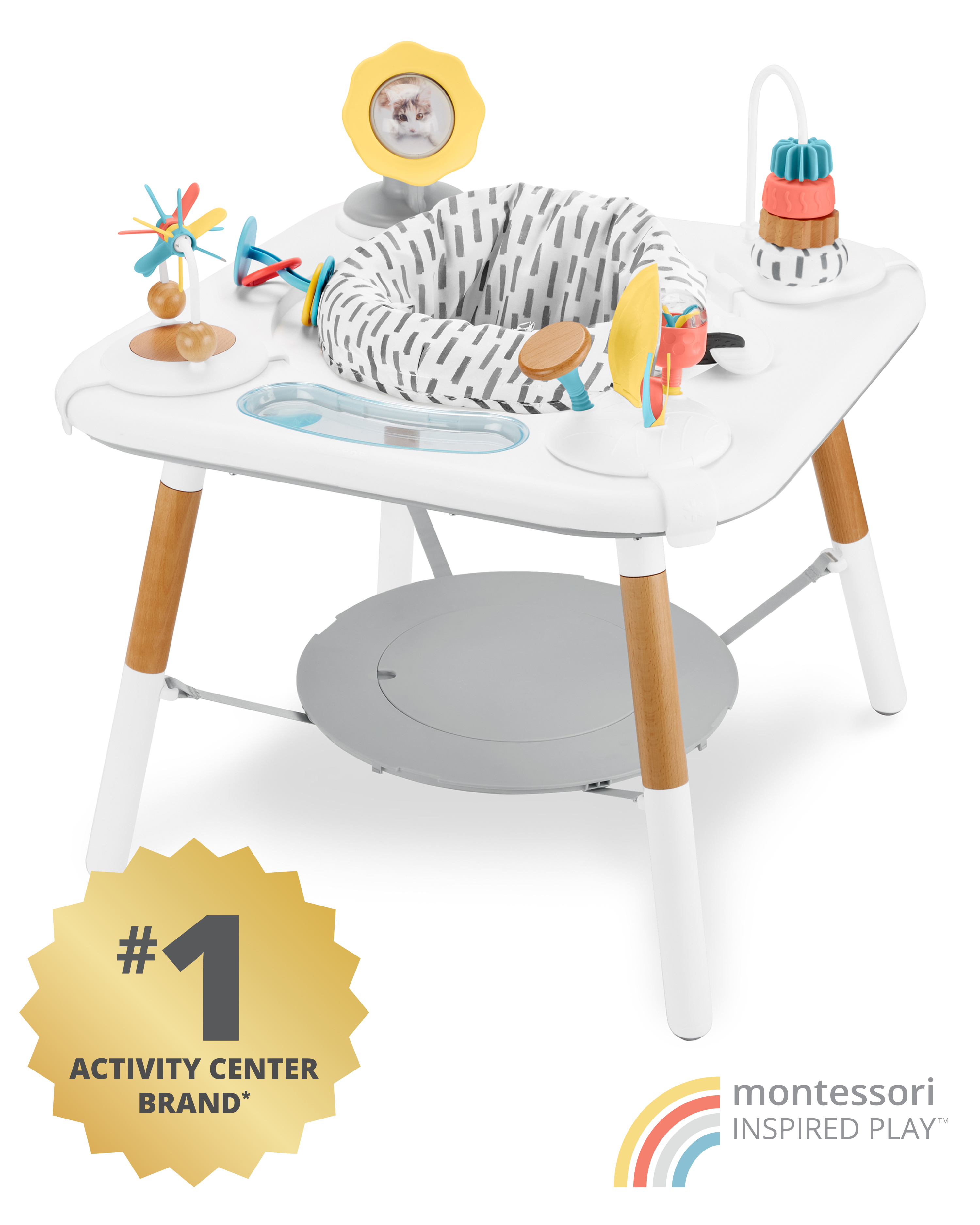 Discoverosity Montessori-Inspired 3-Stage Activity Center & Play Table