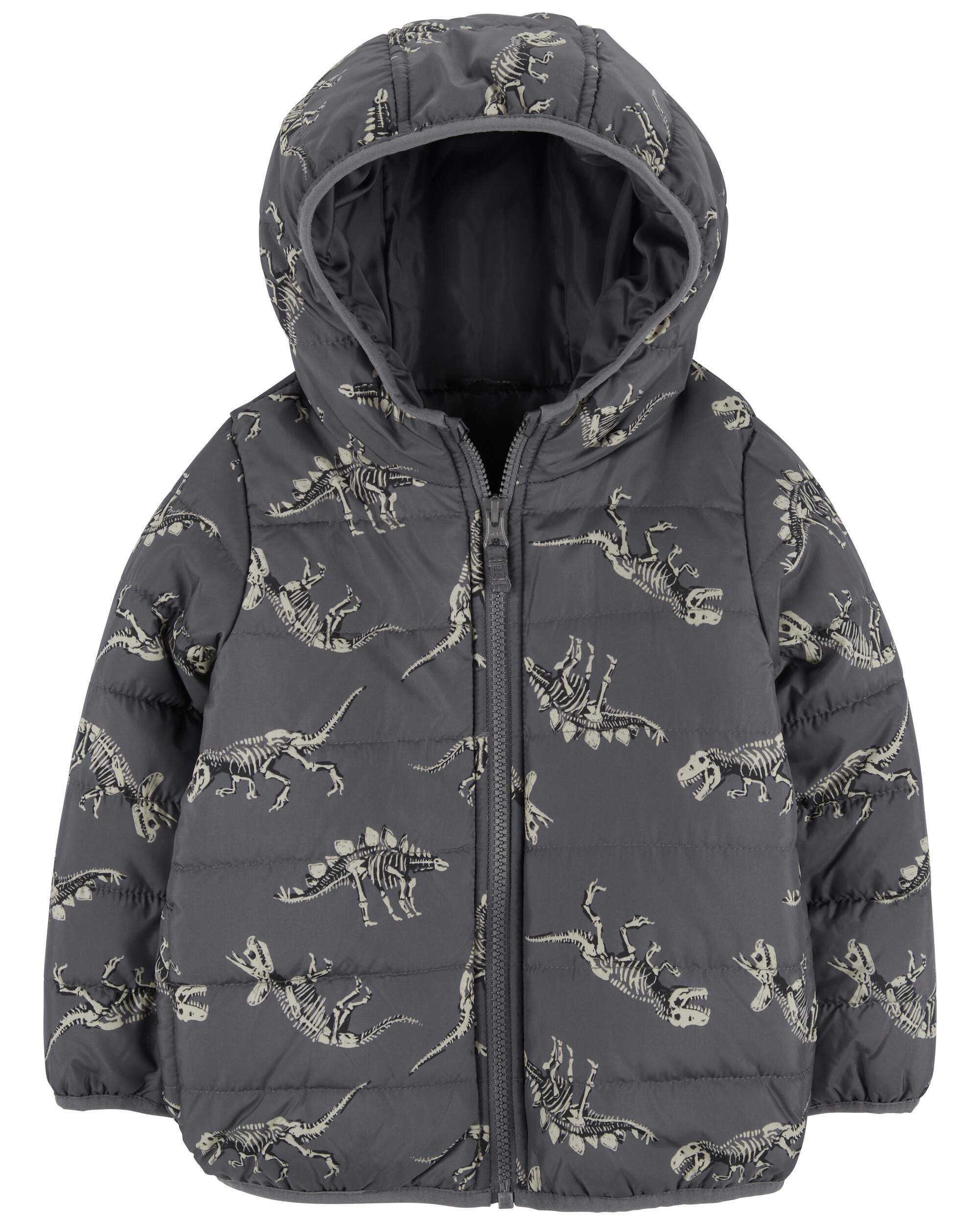 Toddler Boys Toddler Fossil Dino Print Packable Puffer Jacket 4T Carter s