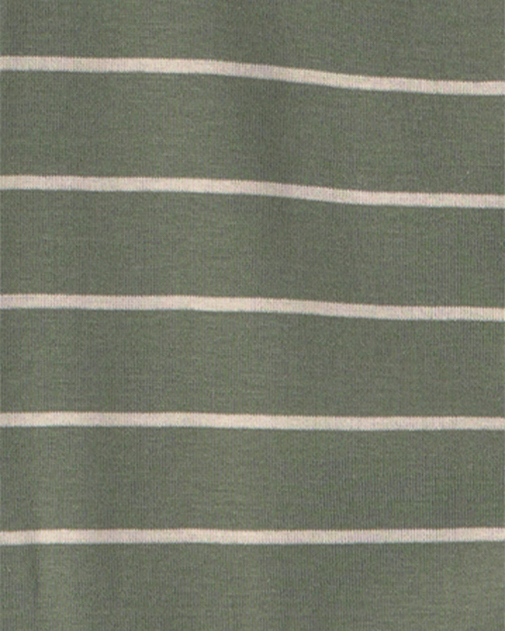 Boys 4-Piece 'Bearly Tired' 100% Cotton Snug Fit Pyjama Set - Green/Cream