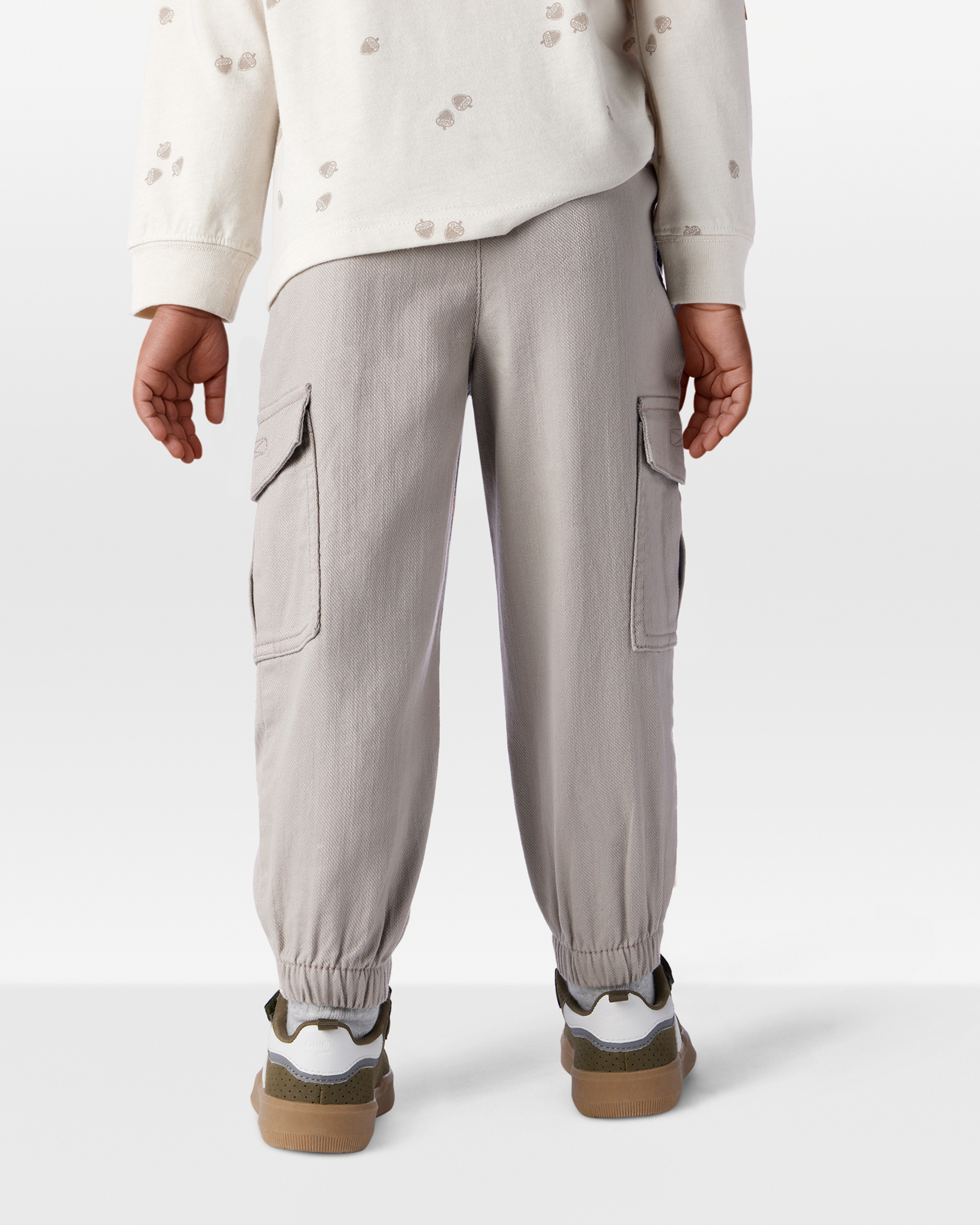 Toddler Boy Cotton Fashion Cargo Pants - Grey