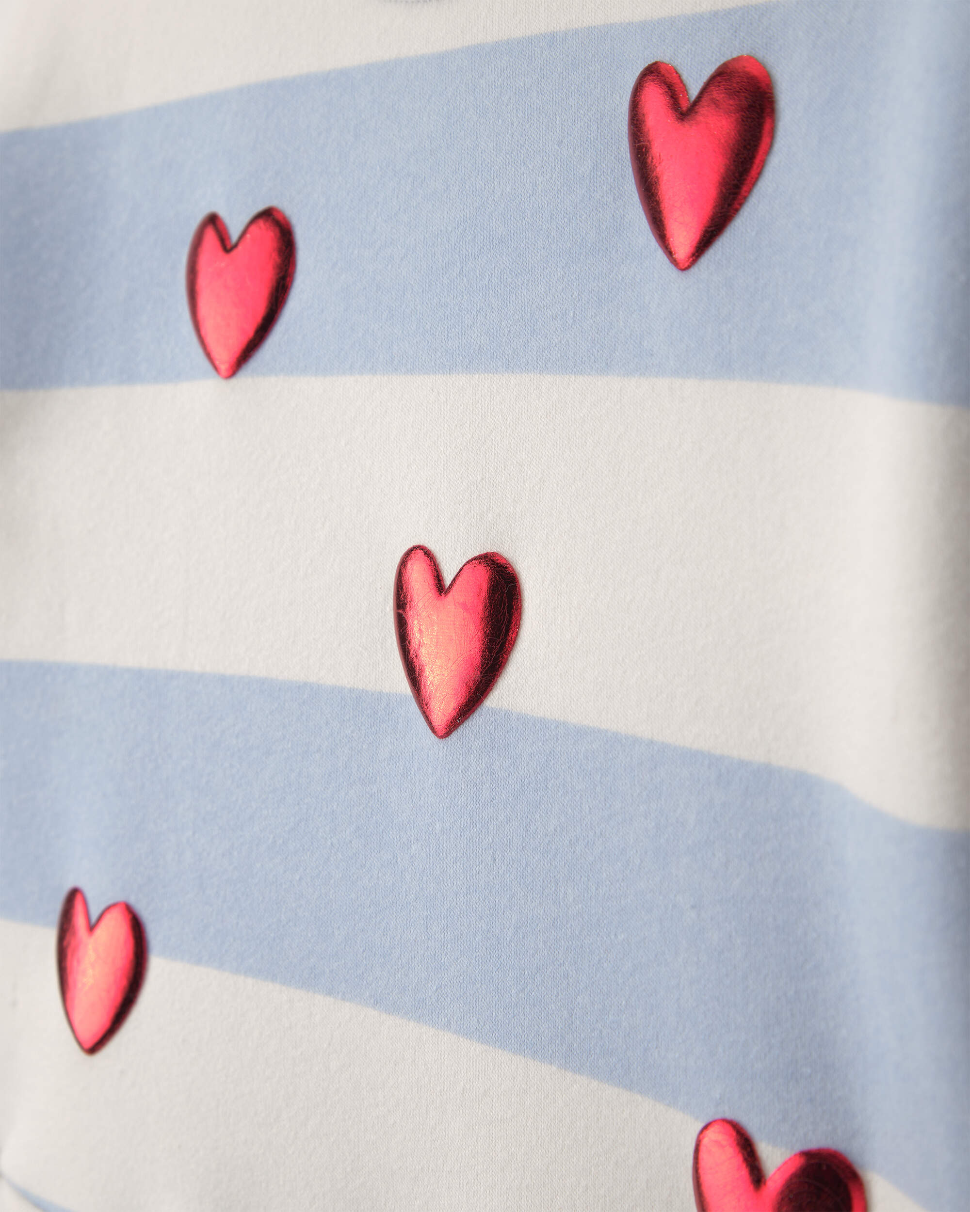 Girls Heart Valentine's Day Long-Sleeve Dress - Blue/Cream