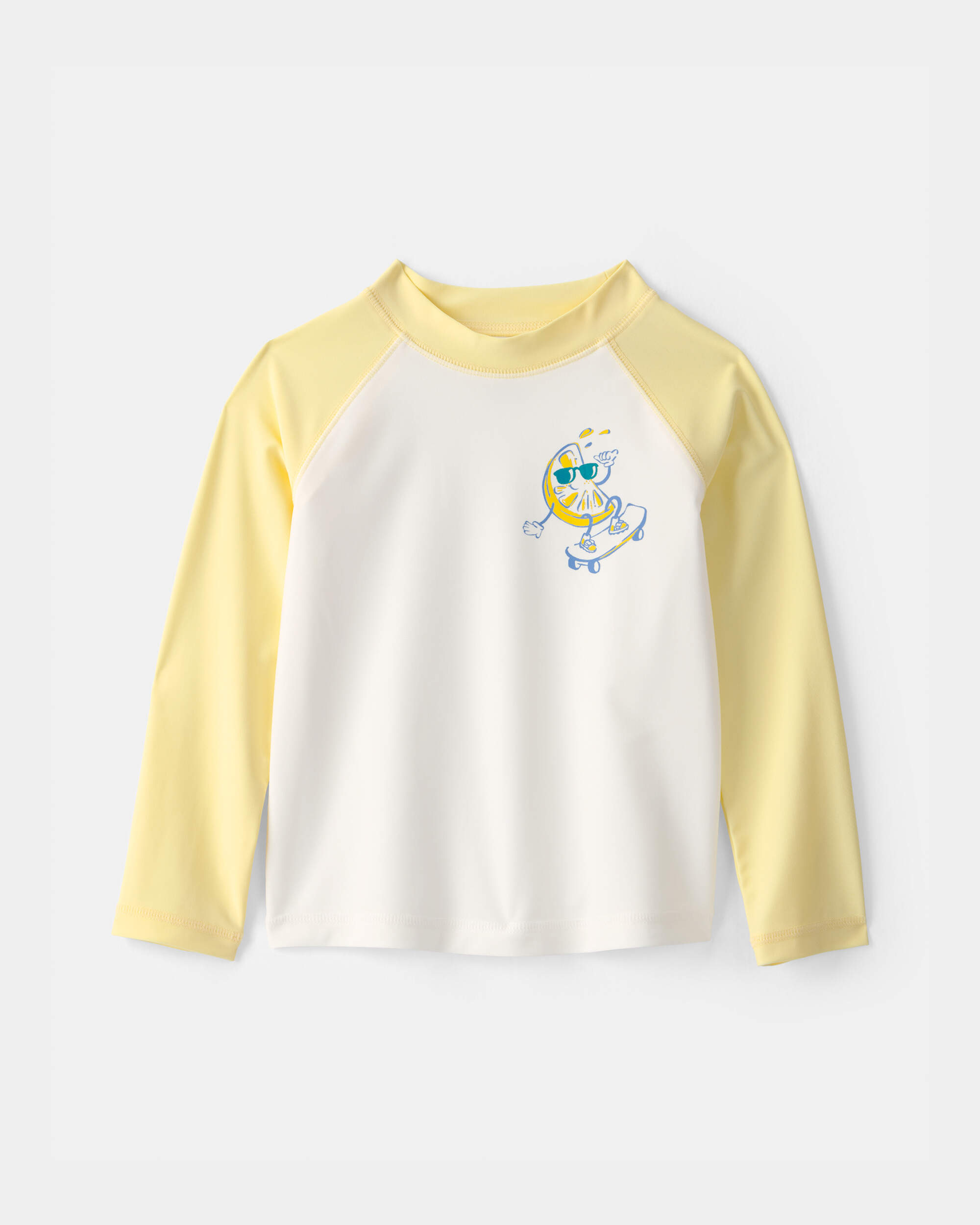 Toddler Boy Lemon Long-Sleeve Rashguard - Yellow/White