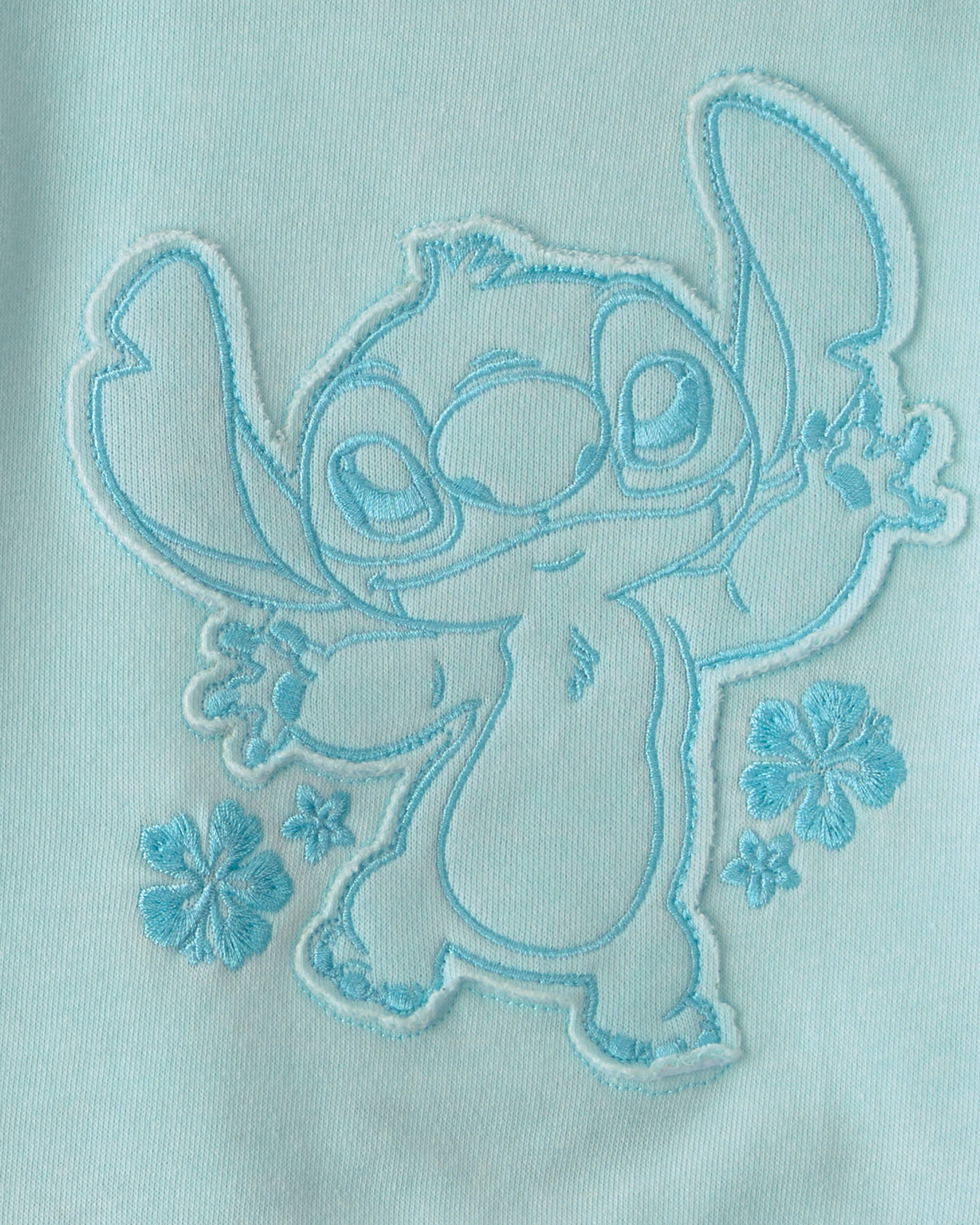 Baby Girl 2-Piece Disney© Lilo & Stitch French Terry Top Short Set - Blue