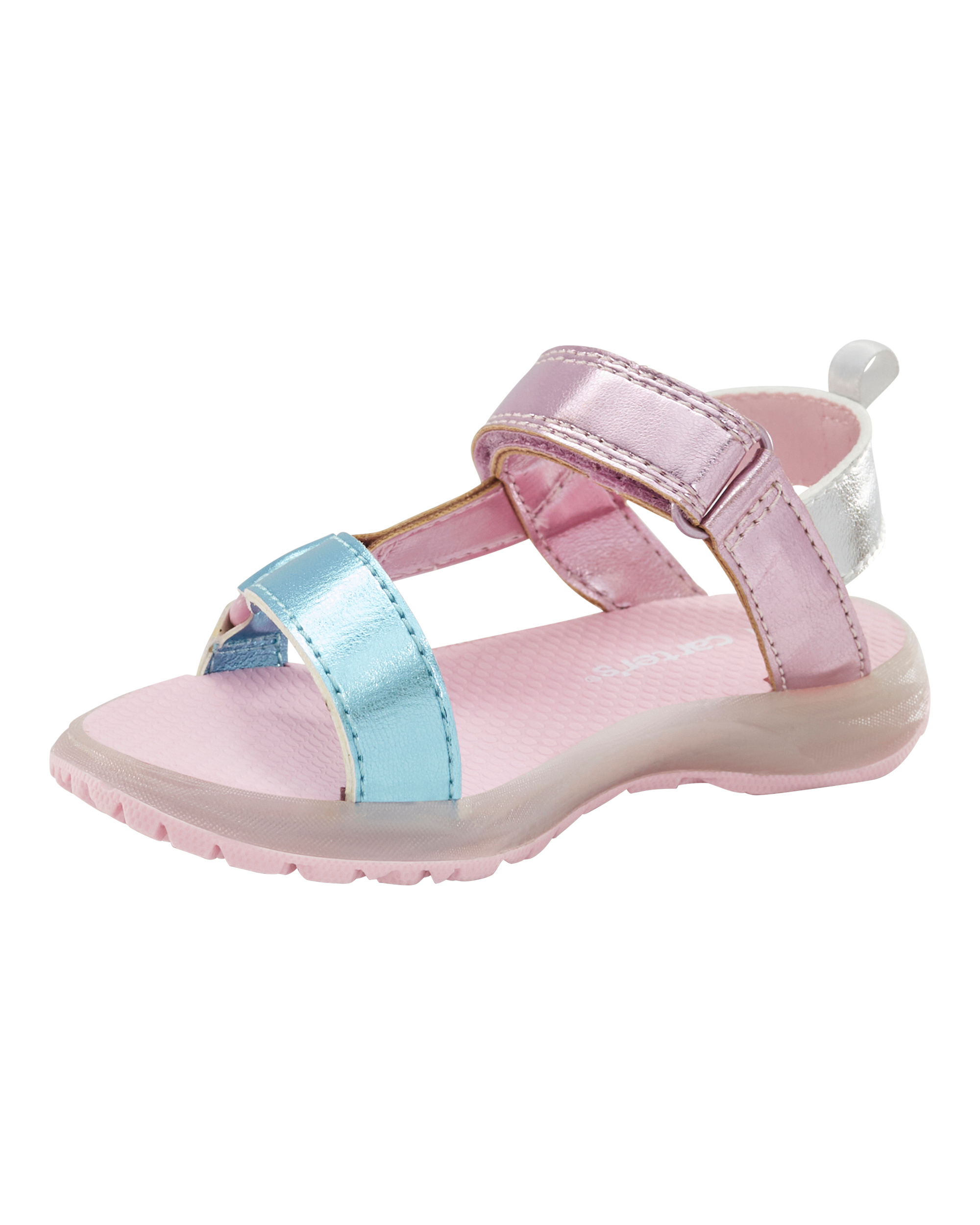 Toddler Light Up Metallic Sandals - Pink/Blue