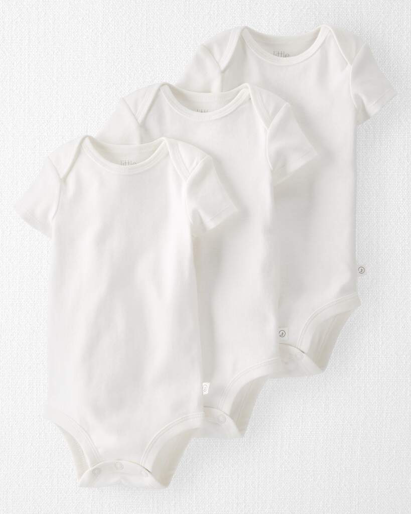 Baby 3-Pack Organic Cotton Rib Bodysuits