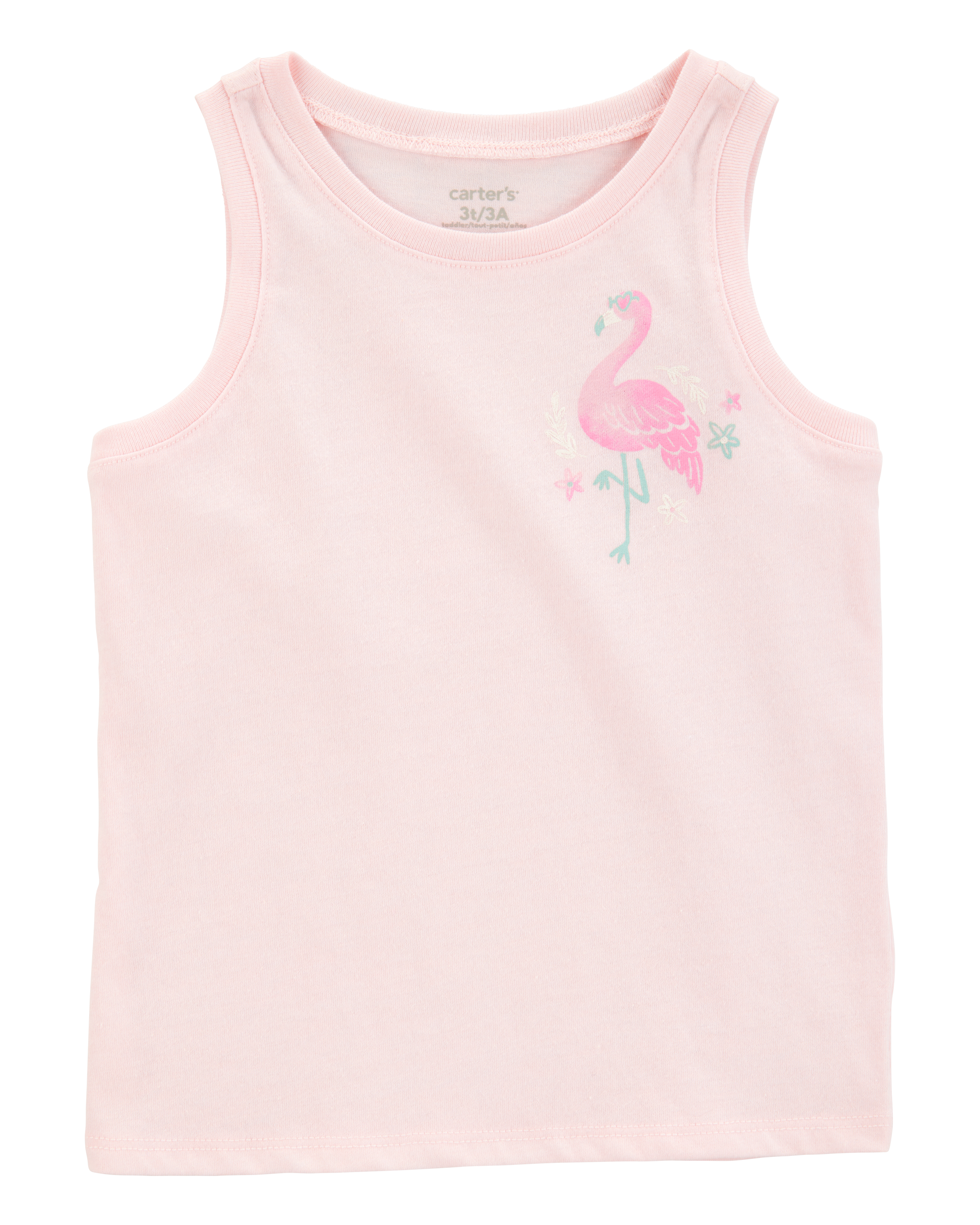 Toddler Flamingo Vintage Muscle Tank