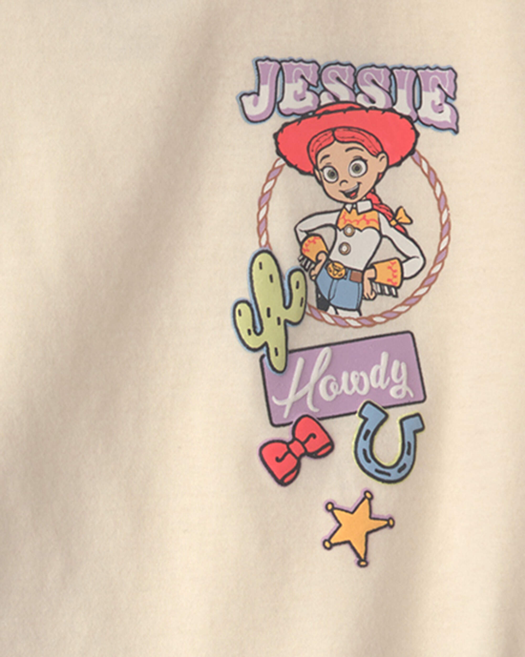 Toddler Girl 2-Piece Pixar© Toy Story French Terry Short-Sleeve Top & Short Set - Purple/Cream