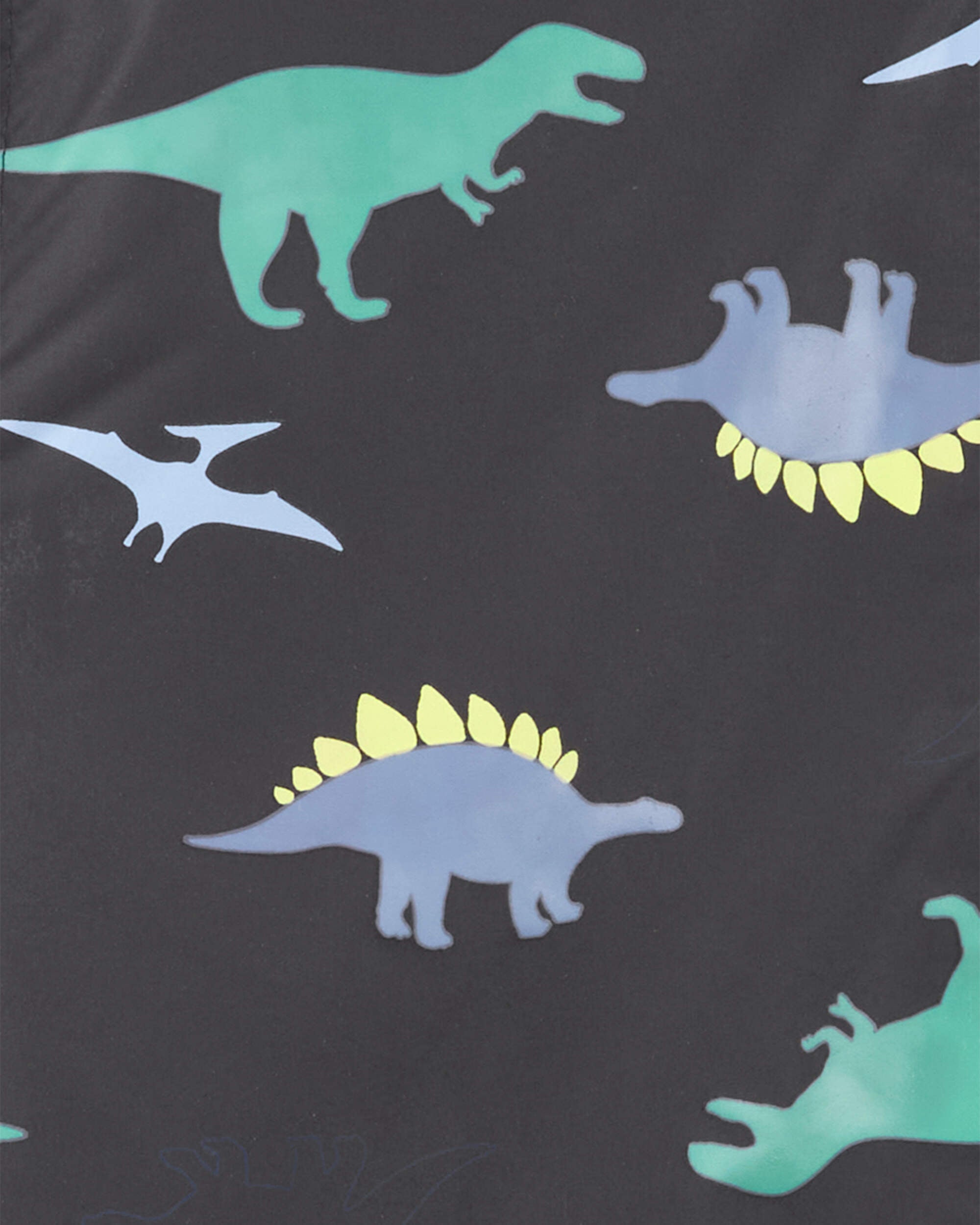Dinosaur Colour Changing Rain Jacket - Grey
