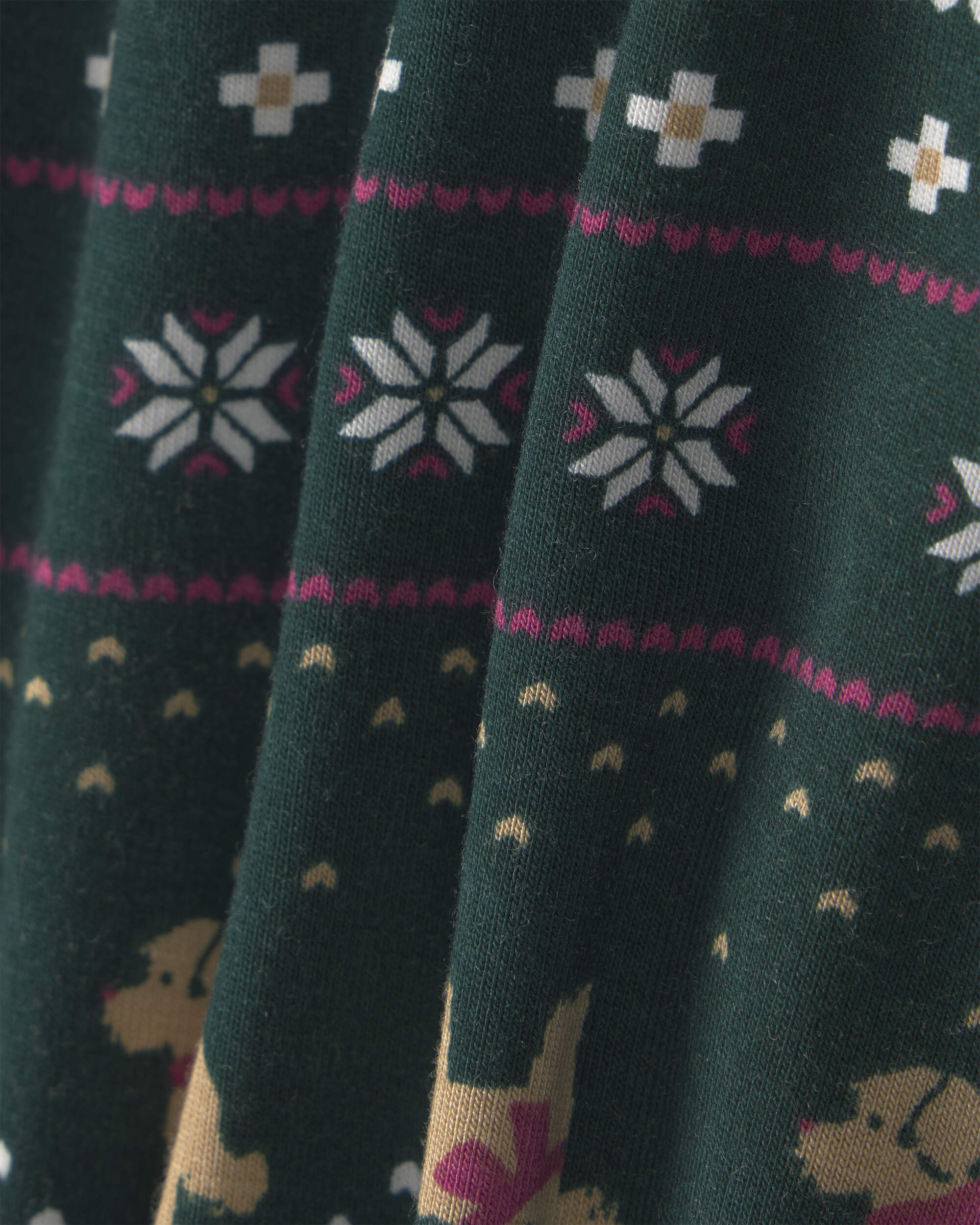 Baby 1-Piece Fair Isle Christmas PurelySoft™ Snug Fit Pyjama - Green