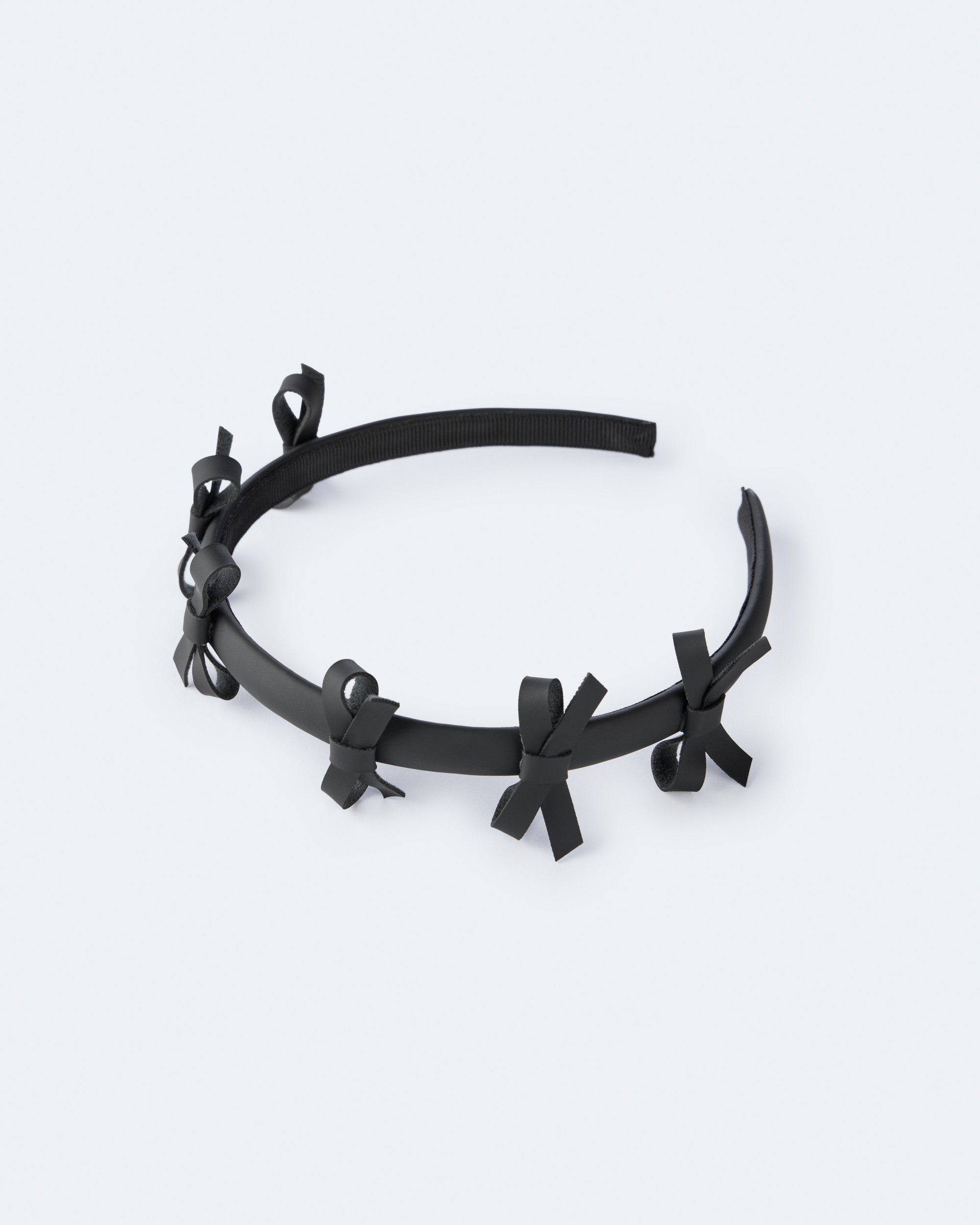 Toddler Girl Faux Leather Bow Headband - Black