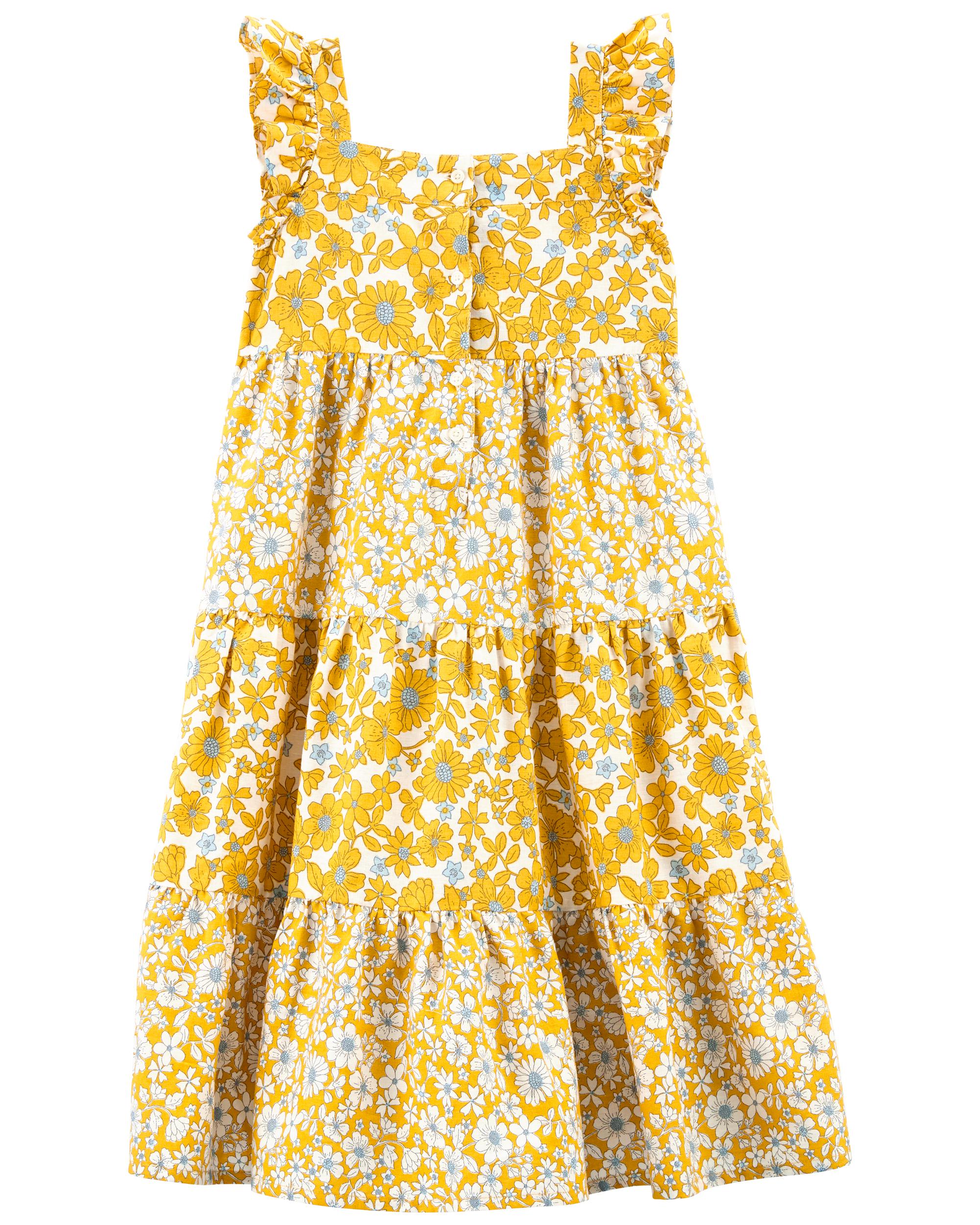 Yellow Floral Linen Dress | carters.com
