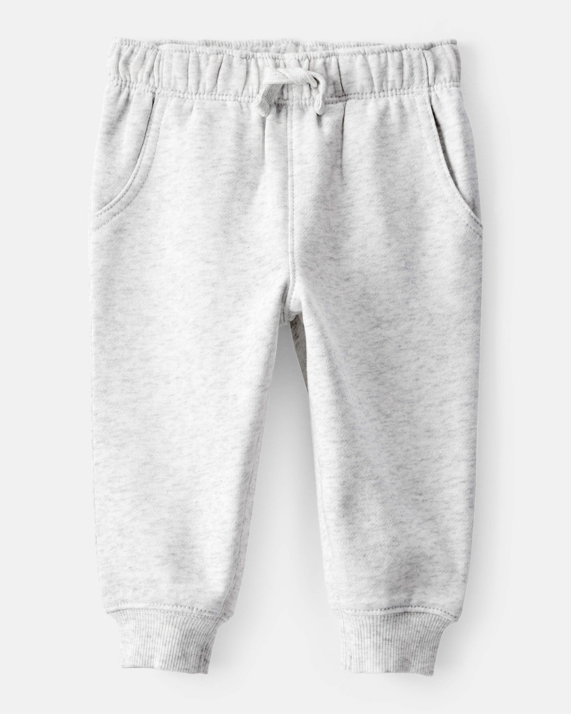 Baby Boy Solid Fleece Cotton Jogger - Grey